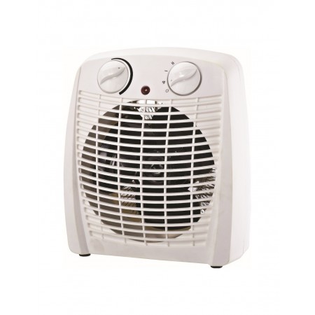 Aeroterma, 2 trepte, 2000W, 3 moduri de functionare, aer cald/rece, protectie la supraincalzire, Voltz, alba