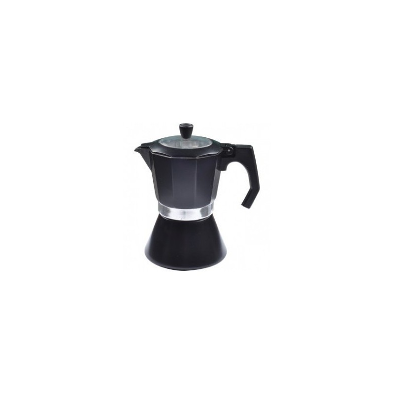 Espressor cafea din aluminiu Zephyr, 300ml, negru, capacitate maxima: 6 cupe