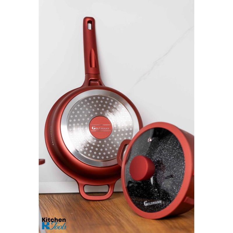 Set Vase Gătit 9 Piese, Aluminiu Turnat, Goldmann