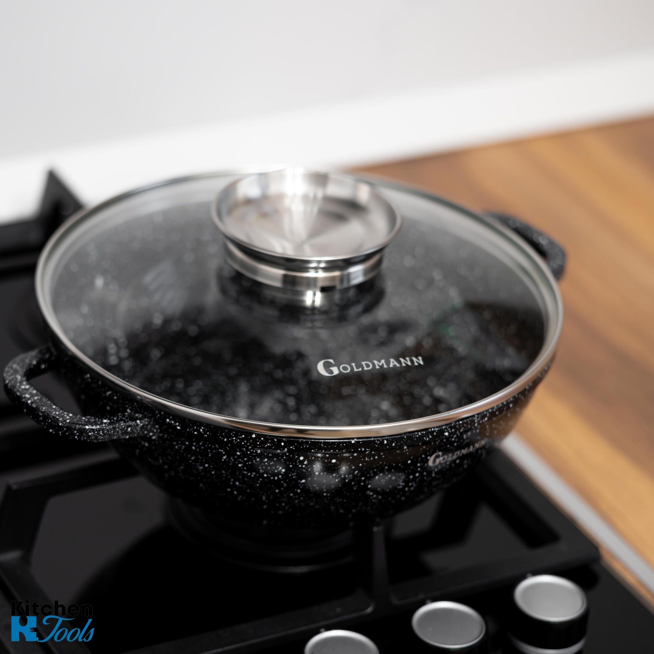 Cratiță aluminiu turnat cu capac termorezistent, Goldmann