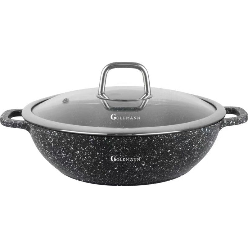 Cratiță aluminiu turnat cu capac termorezistent, Goldmann