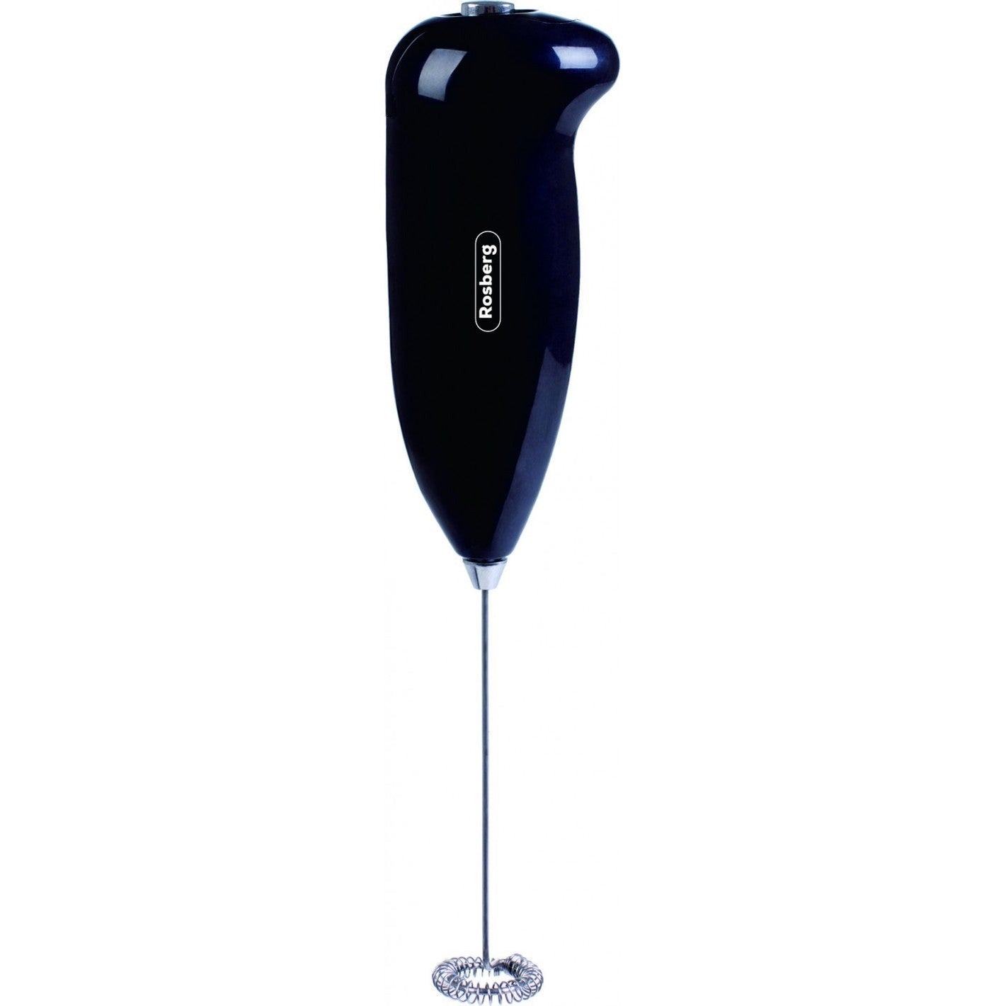 Mixer spumare lapte Rosberg, Negru, 11 cm, portabil