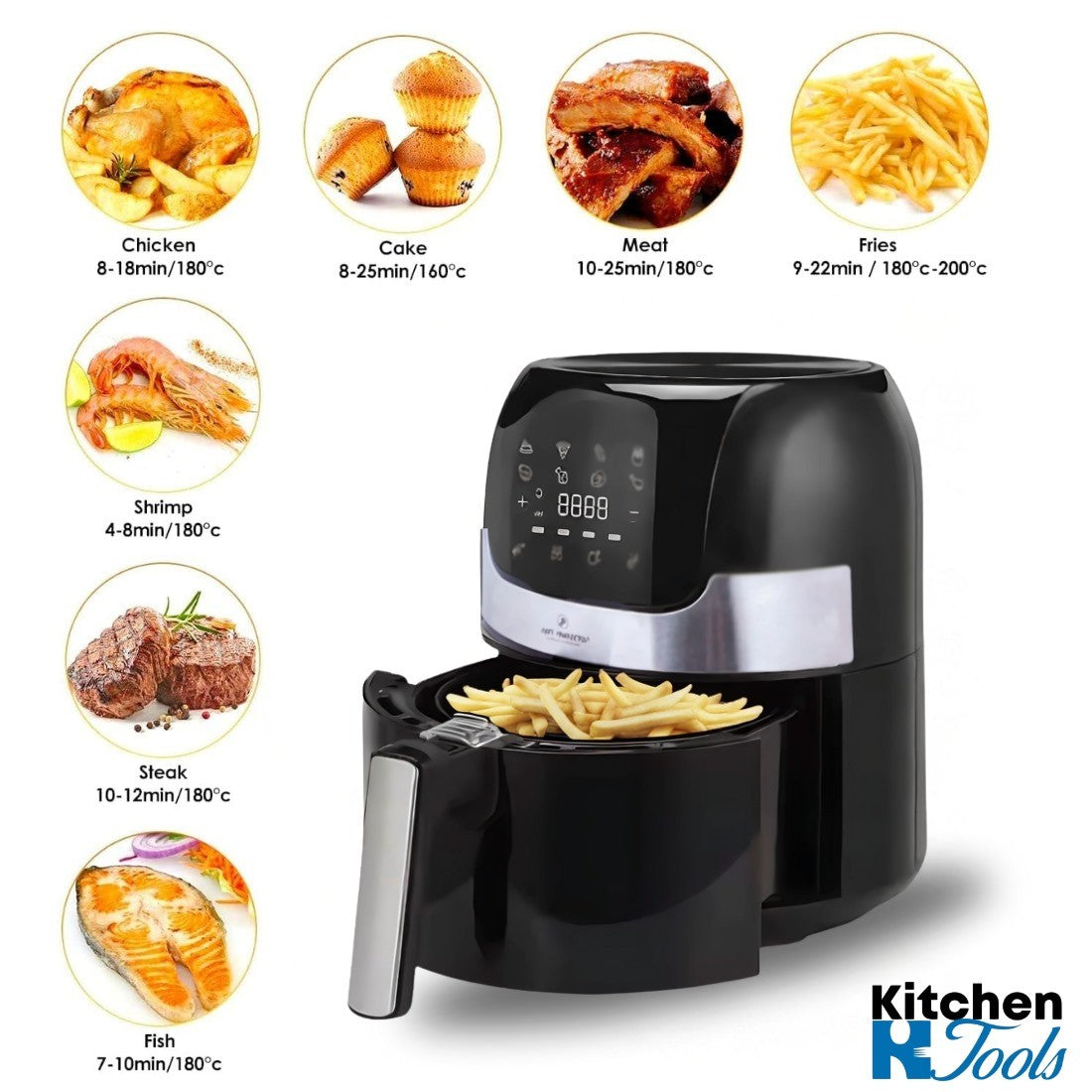 Friteuza AirFryer 9in1, 3.5L, touchscreen