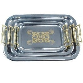 Set tavi servire Bohmann inox, mânere gold