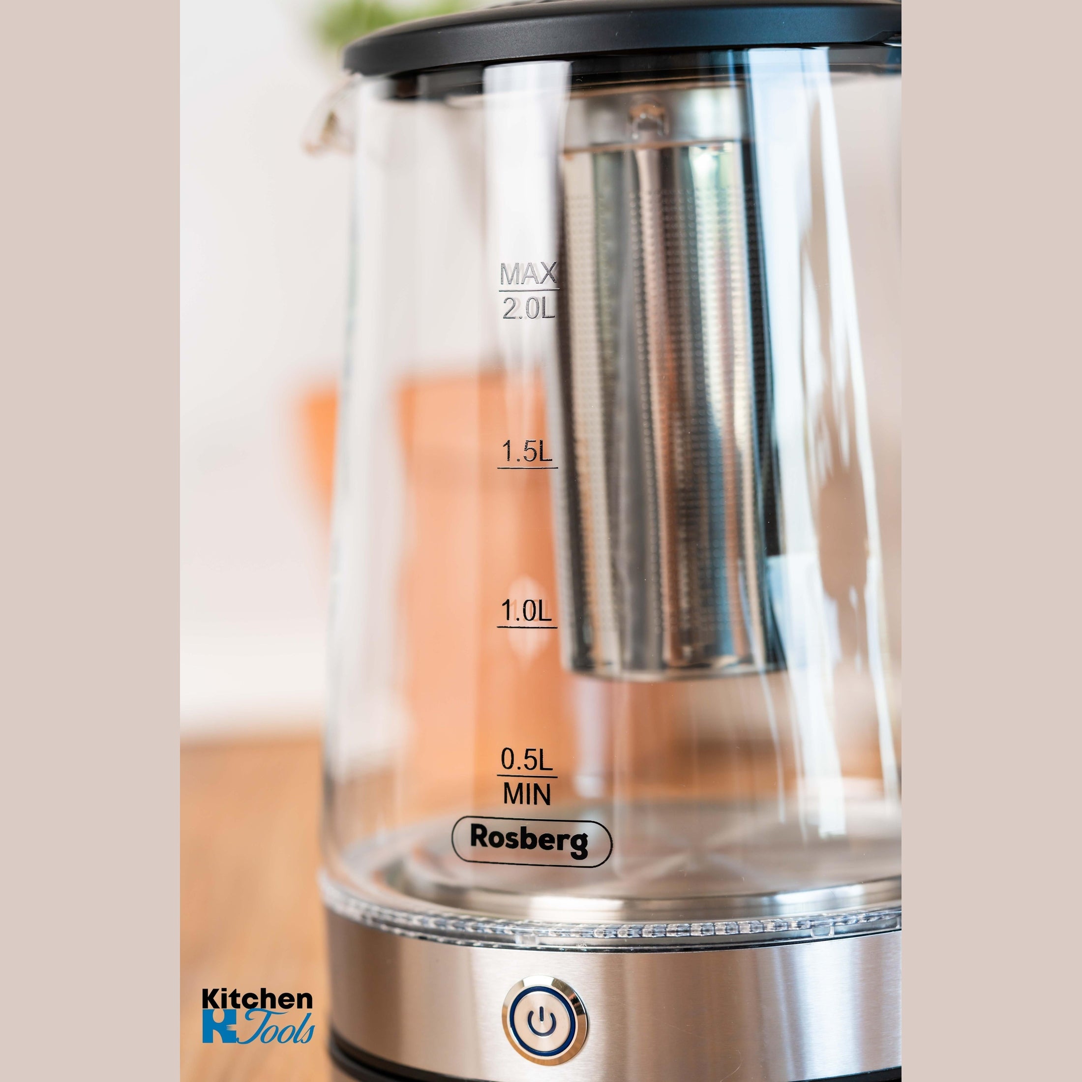 Fierbător electric Rosberg 2L, negru