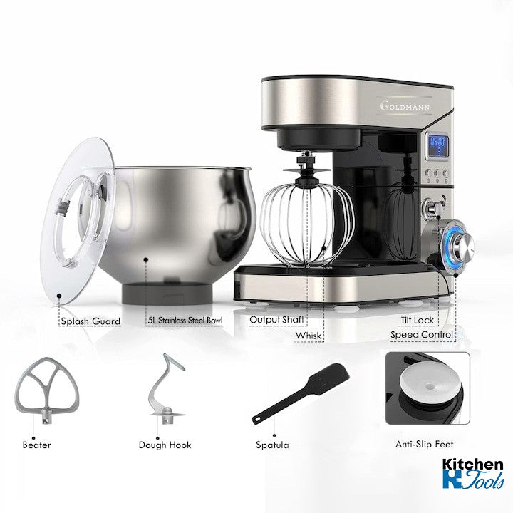 Mixer planetar GOLDMANN, negru, 10L