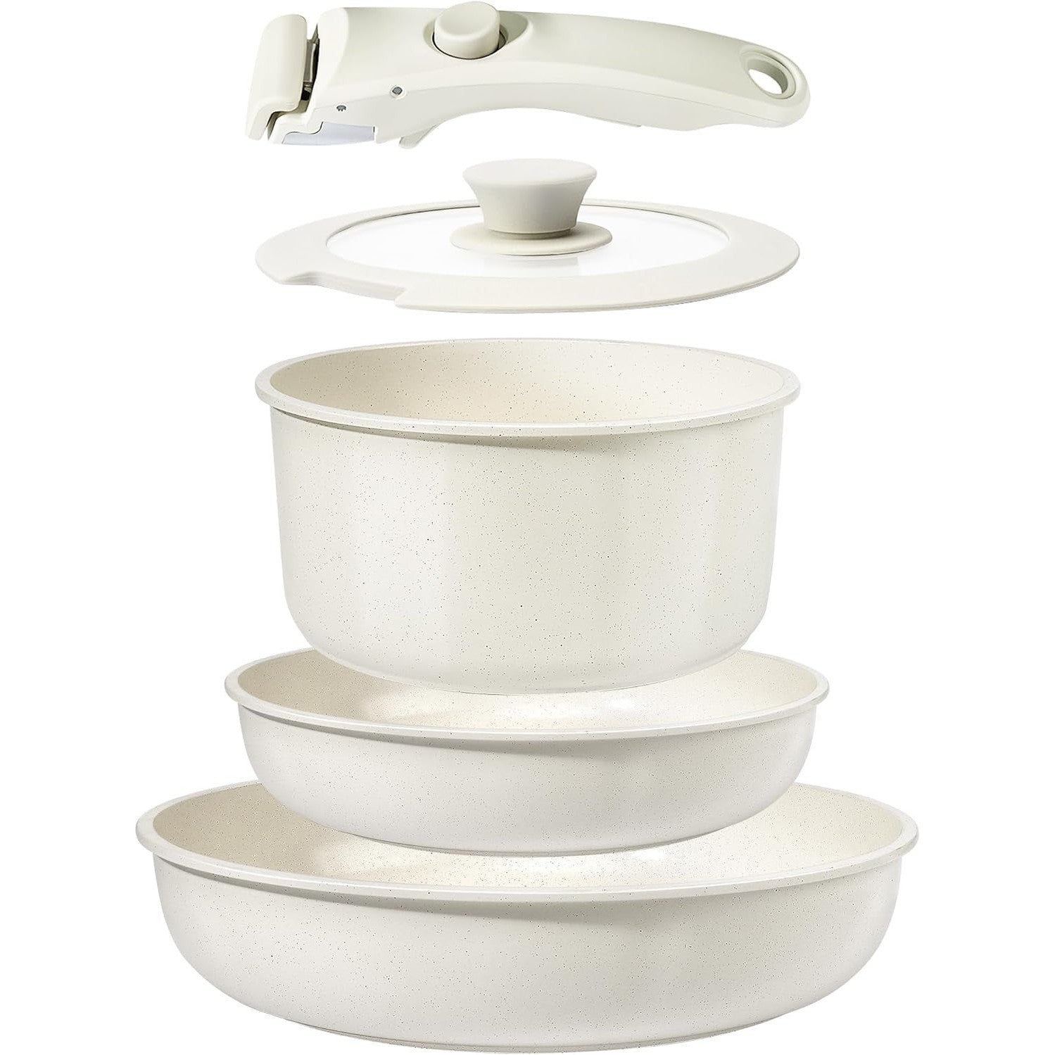 Set 5 Piese Aluminiu Goldmann cu Maner Detasabil