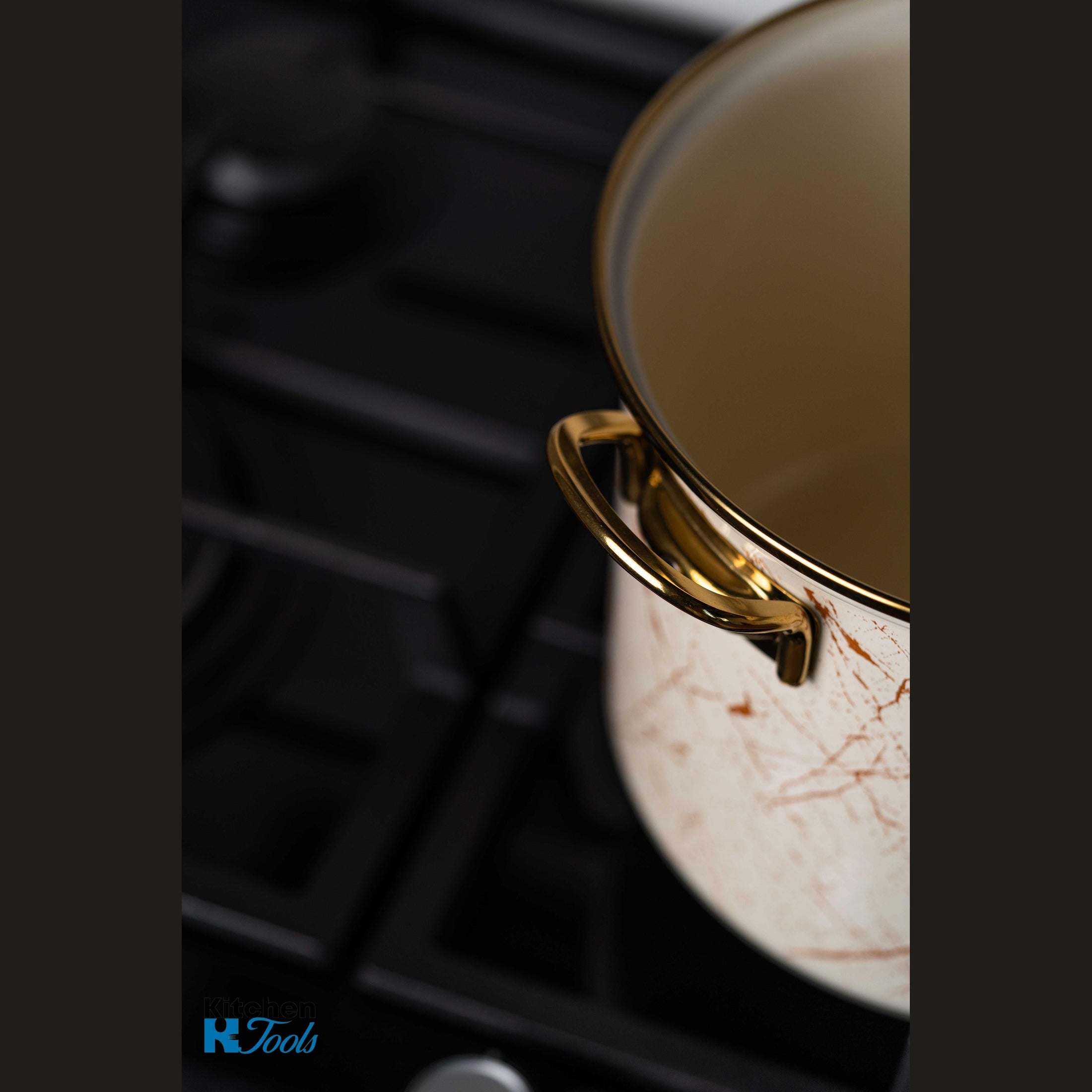 Oala emailată cu mânere titan, 22x18cm, capac 6L