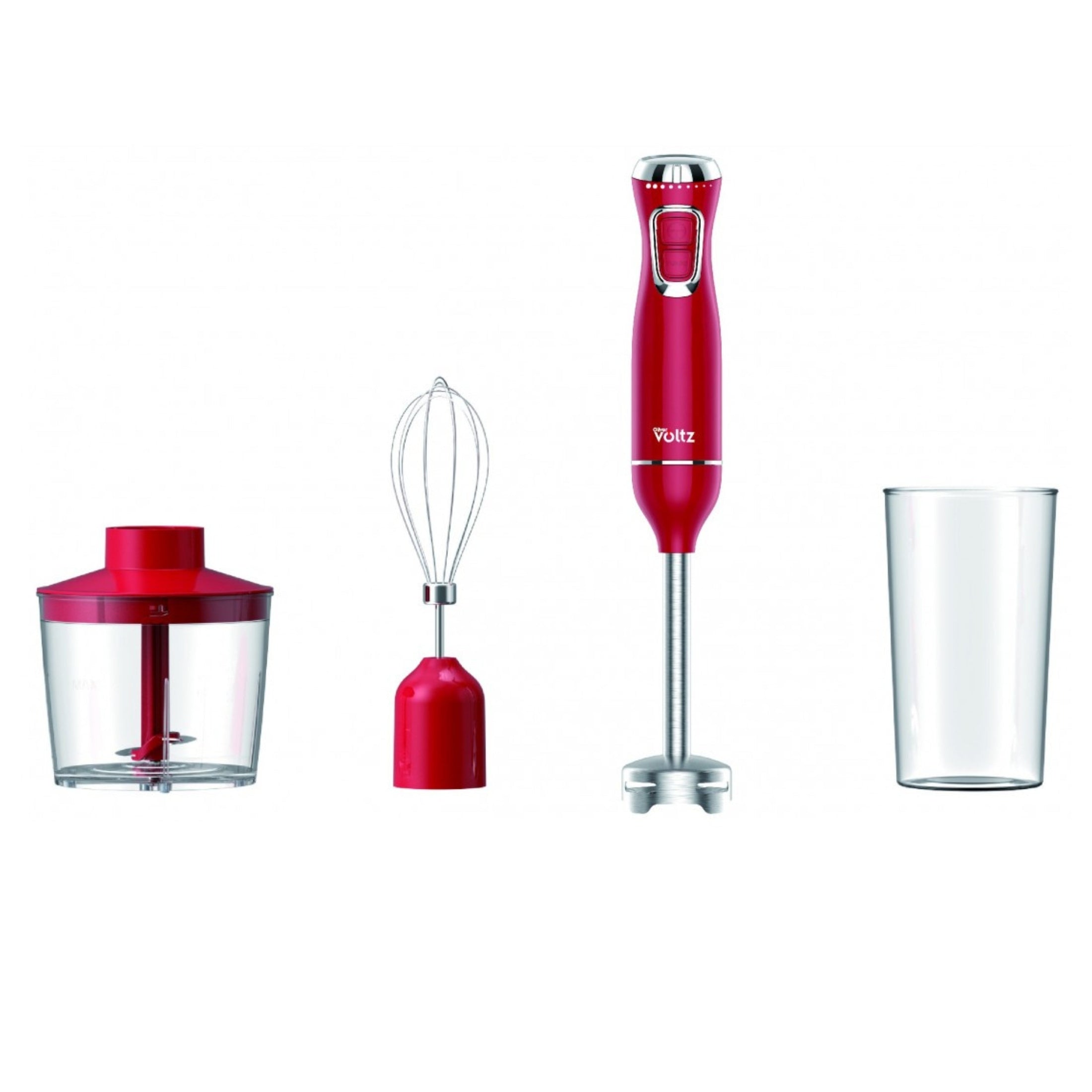 Blender de mână Oliver Voltz Daisy roșu, 3 in 1