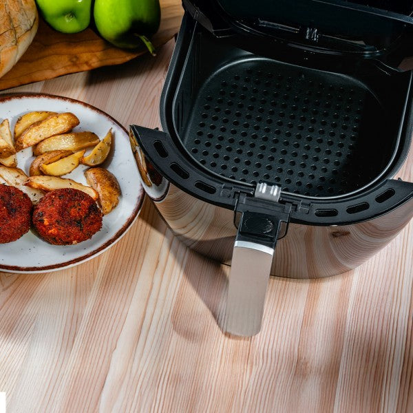 Friteuza cu aer cald Airfryer 8 in1, 1800W, 7.7 litri, 80°C - 200°C, timer 60 min, ecran LED, 8 programe, Oliver Voltz, negru