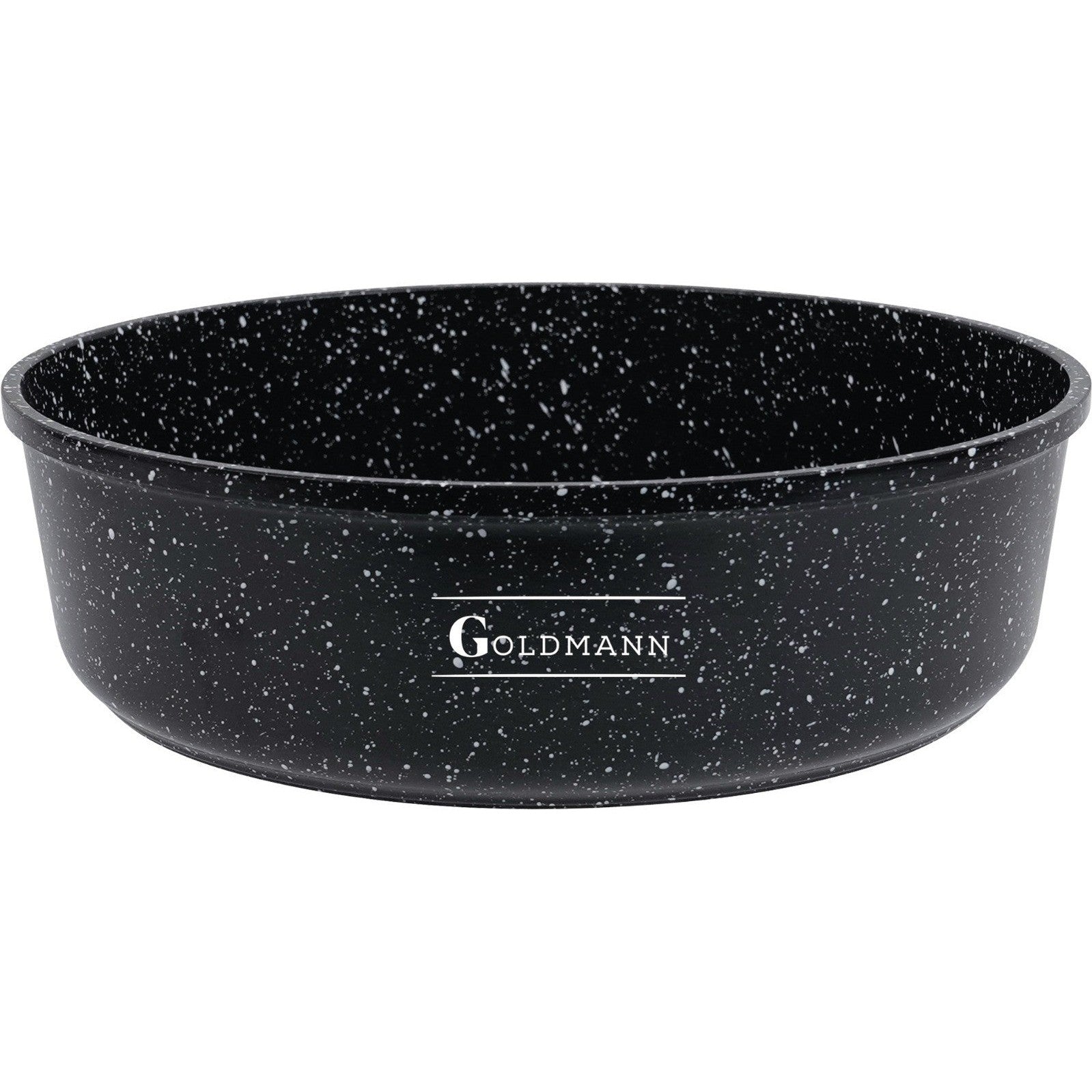 Tavă rotundă adâncă aluminiu, 28 x 7cm, 4.3L, înveliș ceramic marmorat, Goldmann