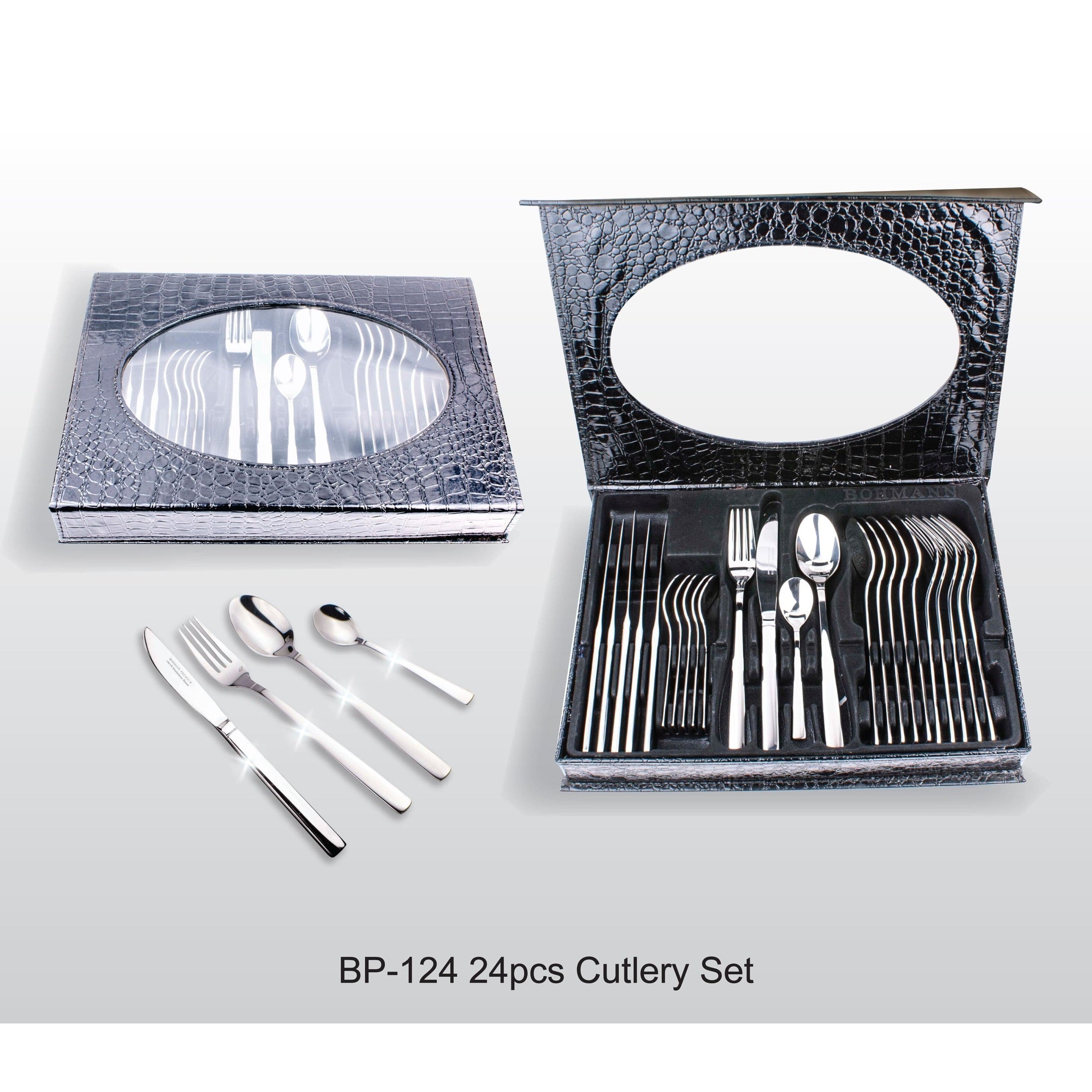 Set tacamuri inox Bohmann Premium 18/10, 24 piese