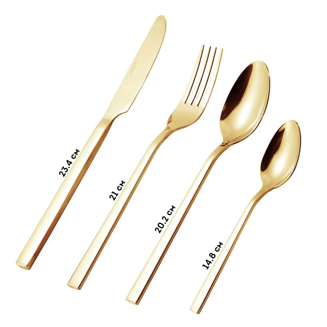 Set Tacamuri Inox, 24 Piese, Auriu Lucios, Voltz