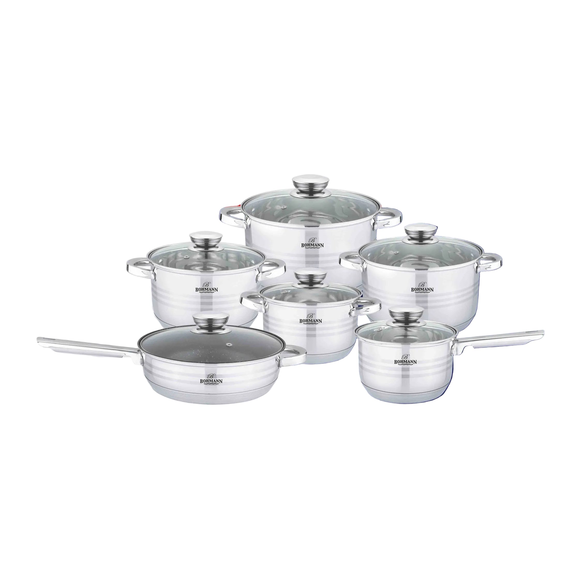 Set Oale Bohmann 12 Piese cu Capace, Austria