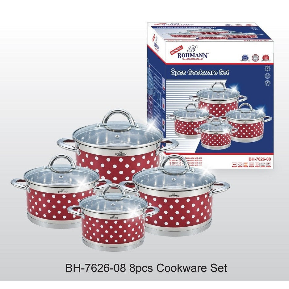 Set 8 piese cratite inox cu buline, Bohmann