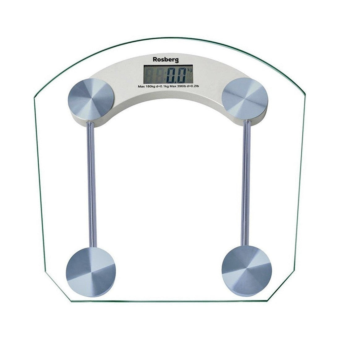 Cantar de baie digital Rosberg, sticla transparenta