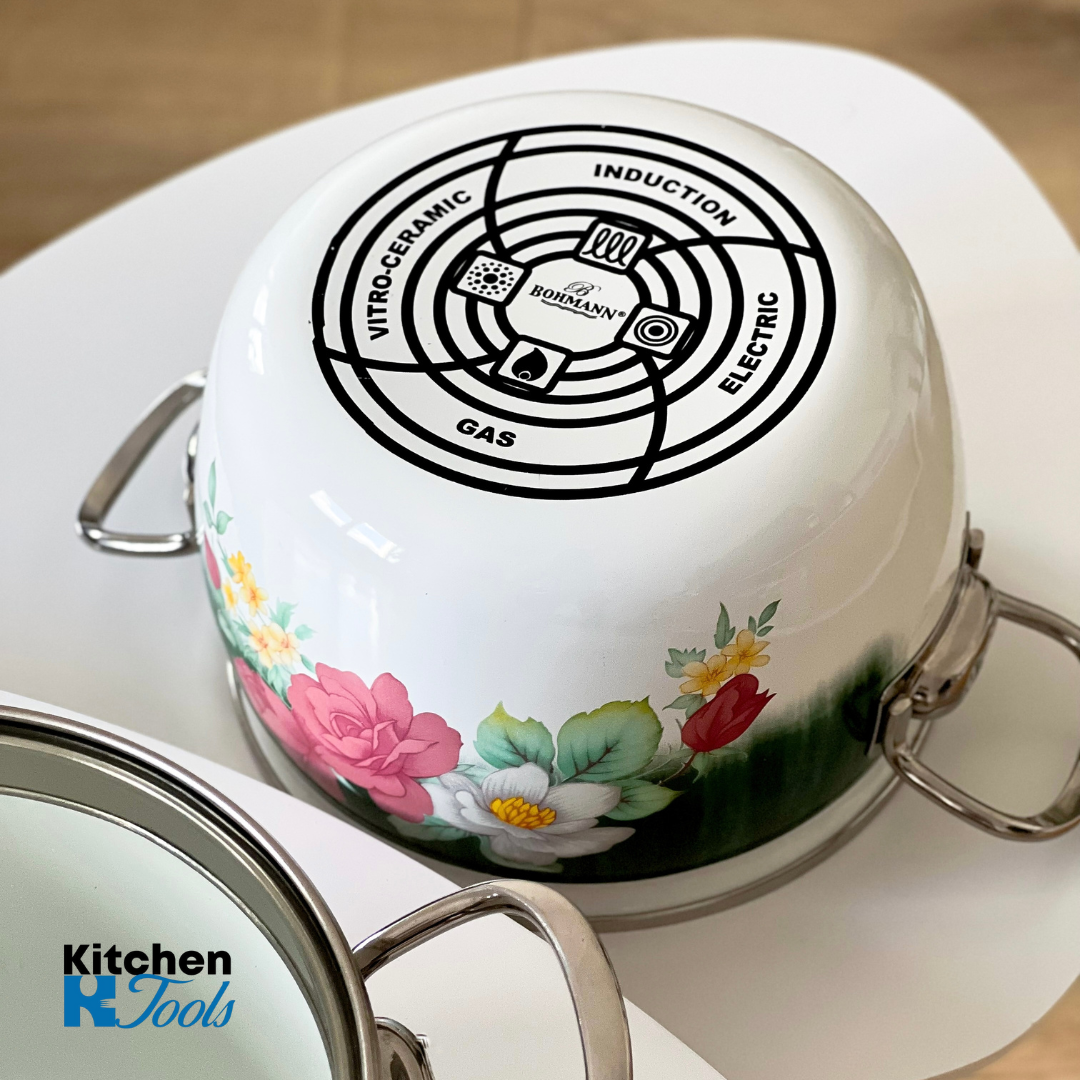 Cratita Bohmann 2.4L cu capac yena si manere din inox