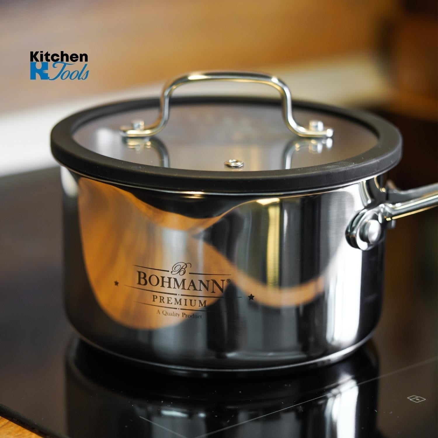 Cratita Bohmann inox Premium 18/10, 1.8L, capac inc.