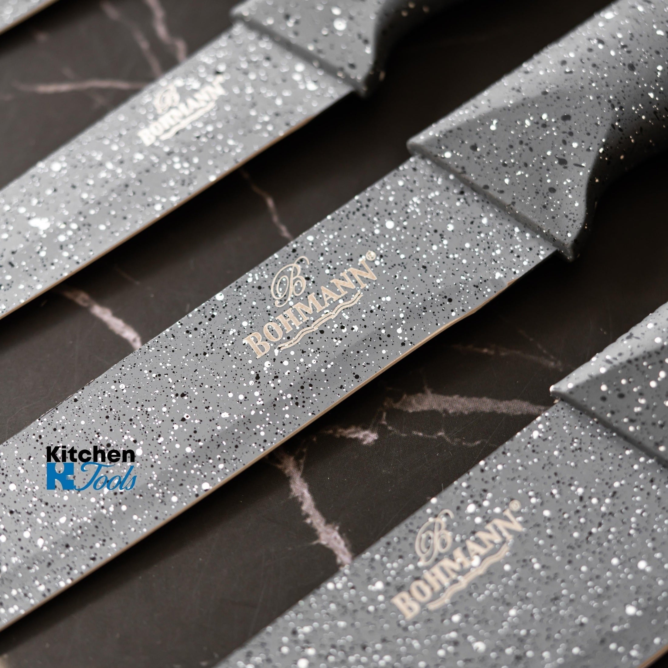 Set 6 cutite Bohmann, stand rotund, lame gri