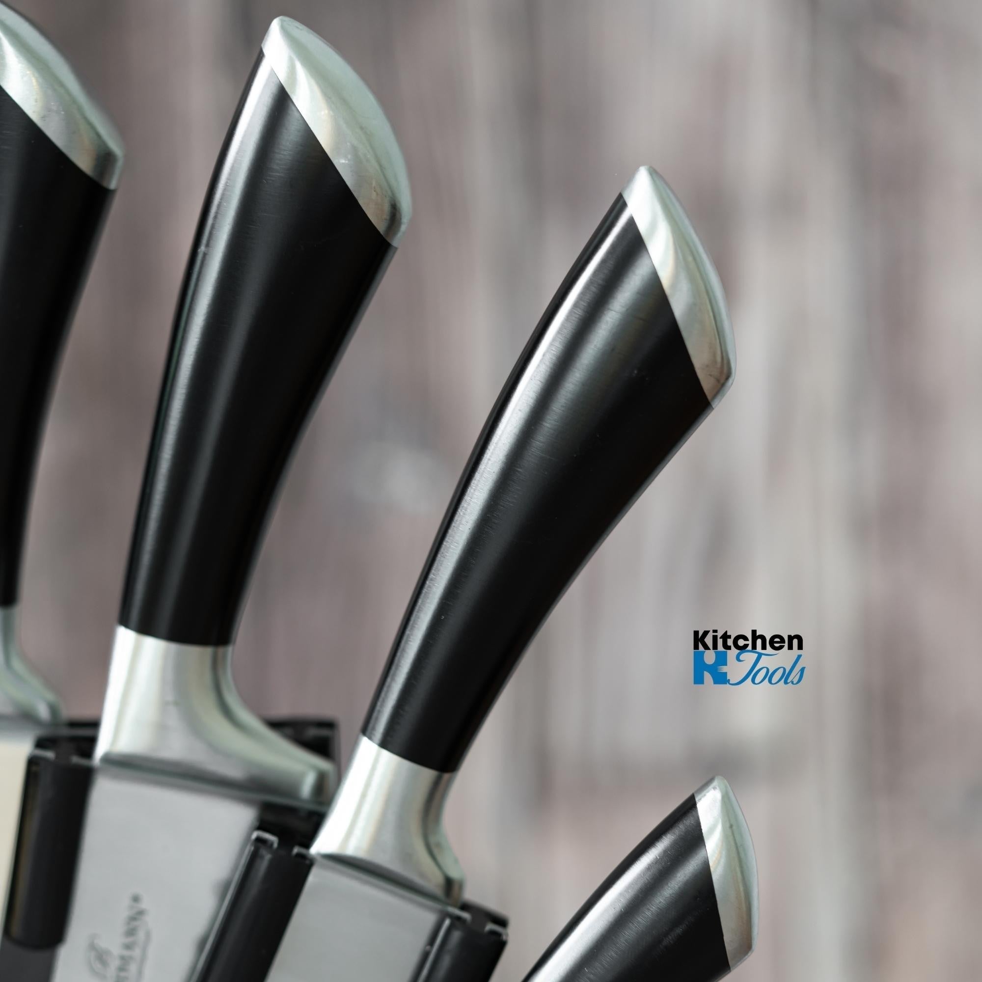 Set cuțite inox 8 piese Bohmann, argintiu mat