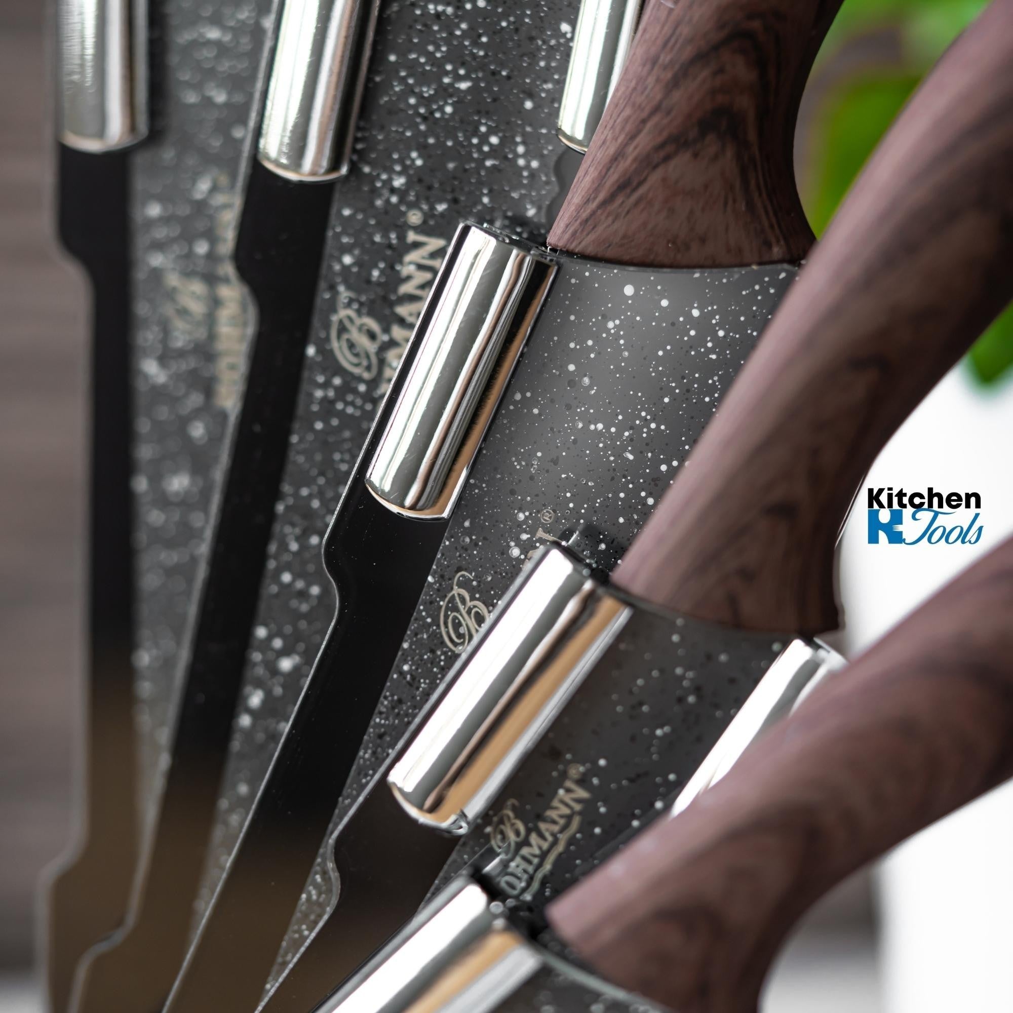 Set cuţite inox cu suport acrilic Bohmann