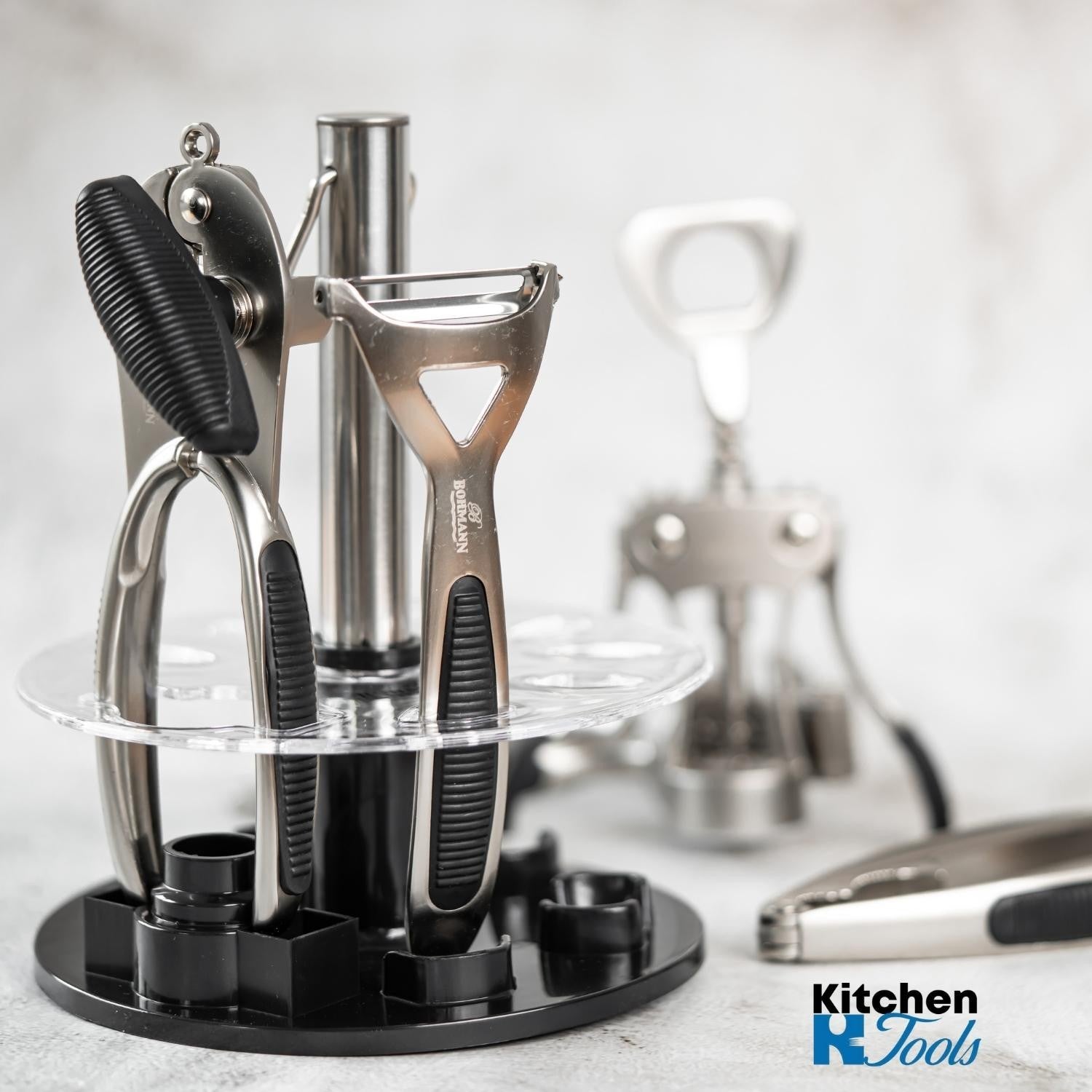 Set Ustensile Bucătărie Bohmann cu Suport Rotativ