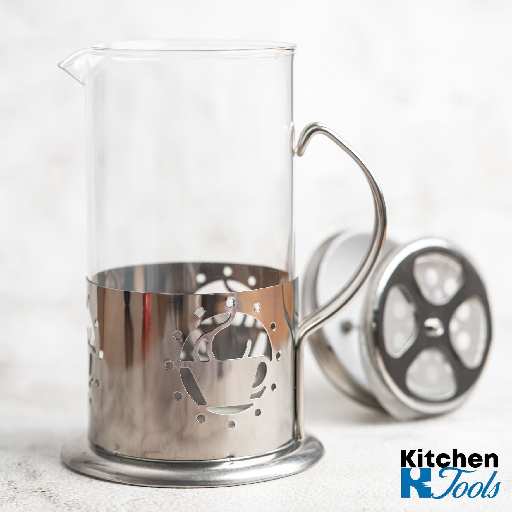 Infuzor sticla si inox, 800 ml, pentru ceai si cafea