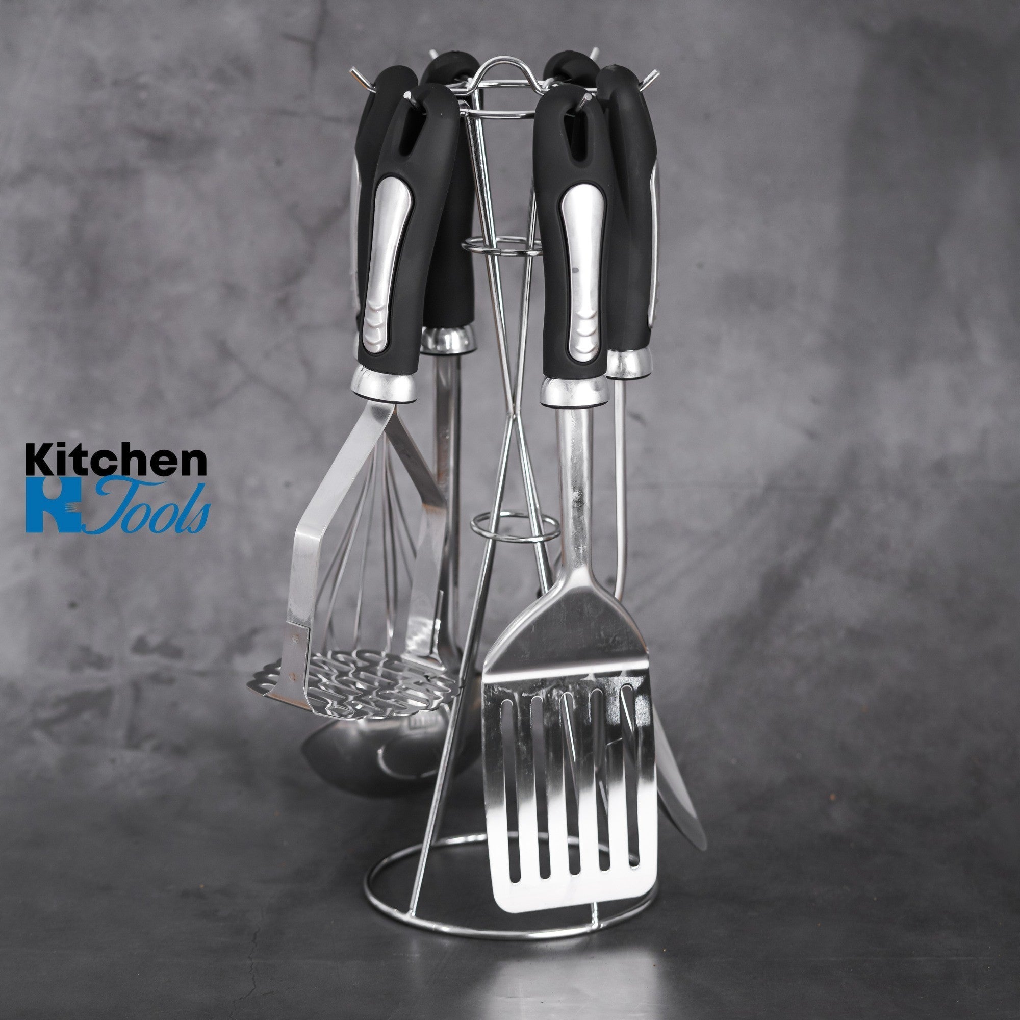 Set ustensile inox cu mânere teflon, 7 piese Bohmann