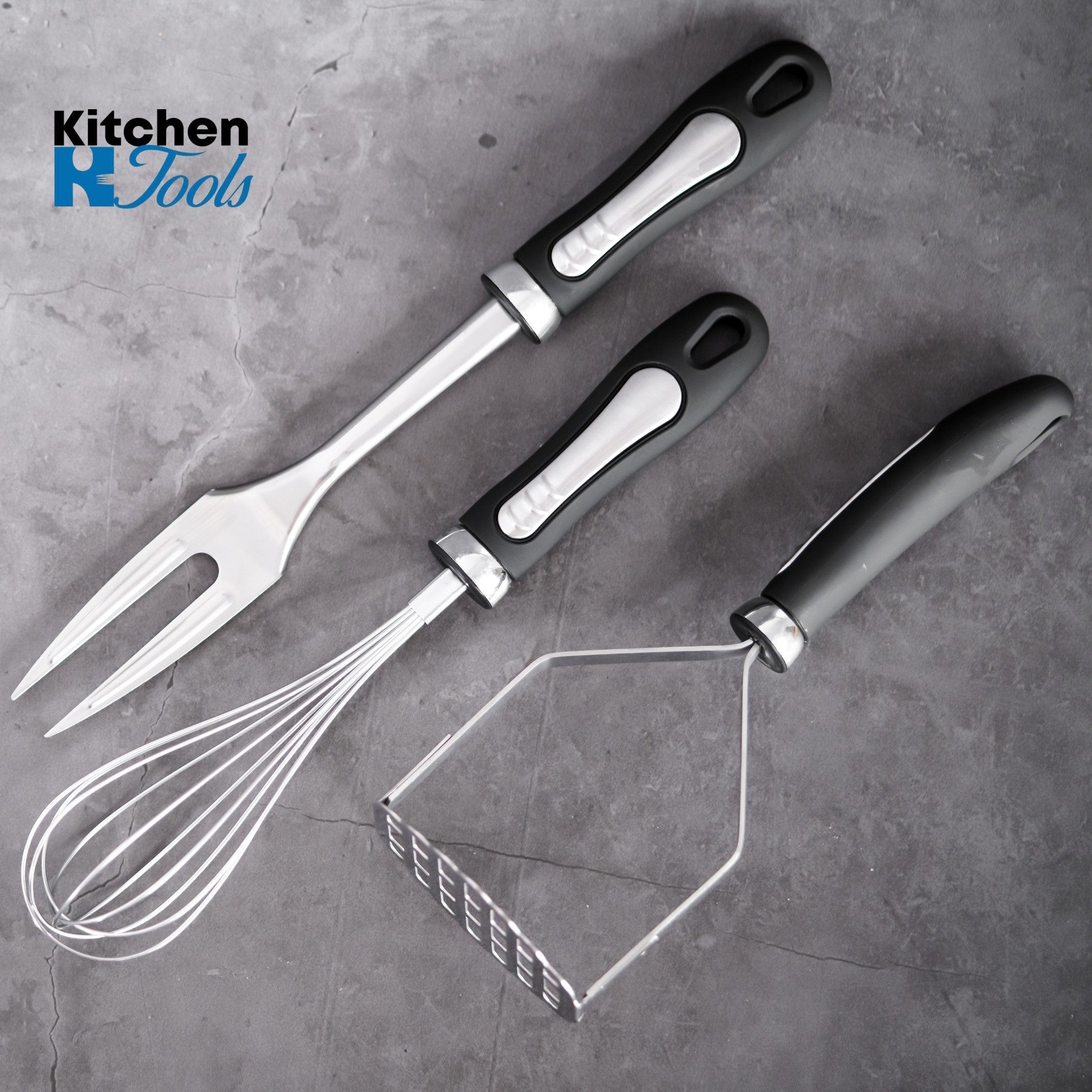 Set ustensile inox cu mânere teflon, 7 piese Bohmann