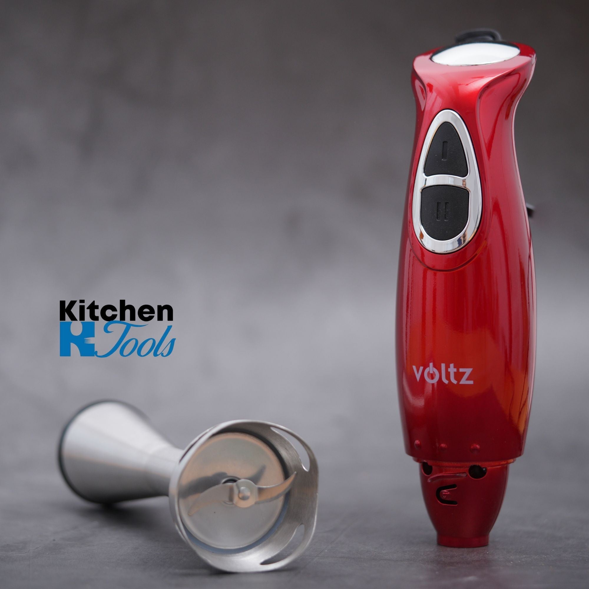 Blender Vertical Voltz, 200W și lame din oțel, roșu