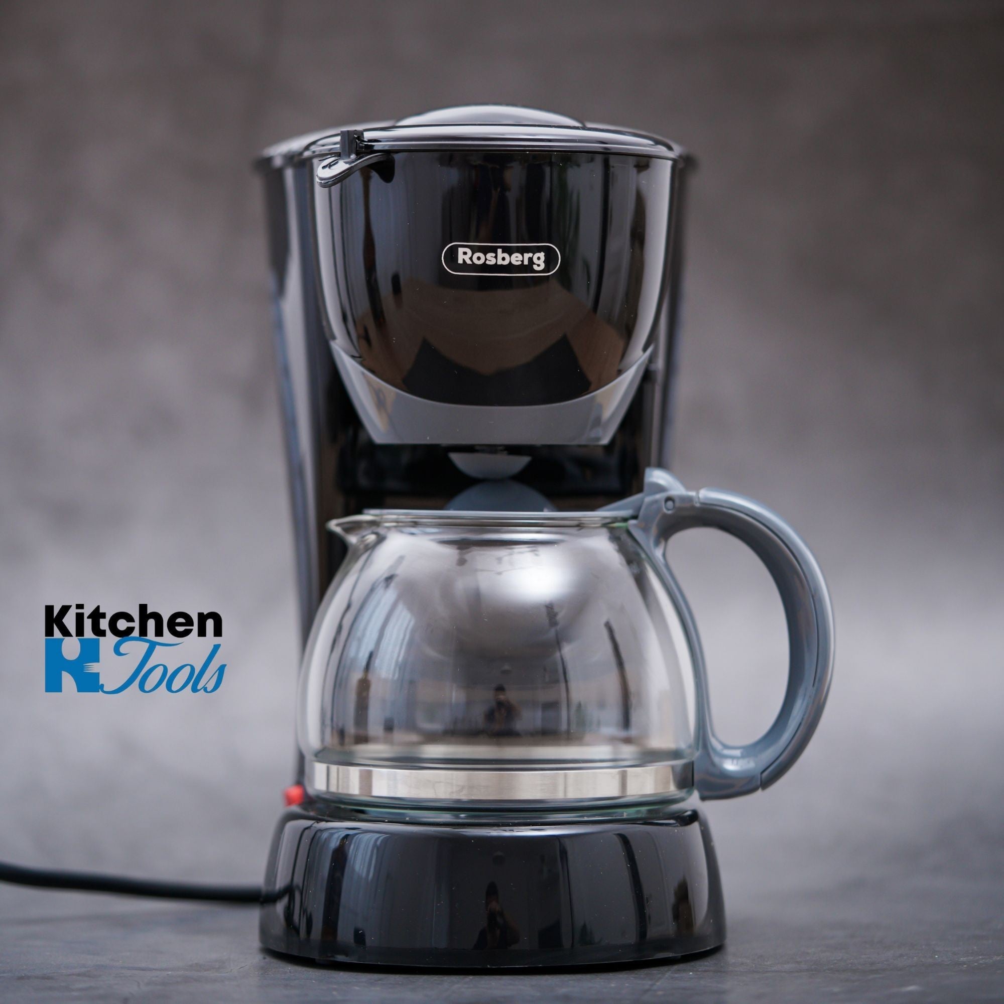 Filtru de cafea Rosberg, 6 cesti, negru