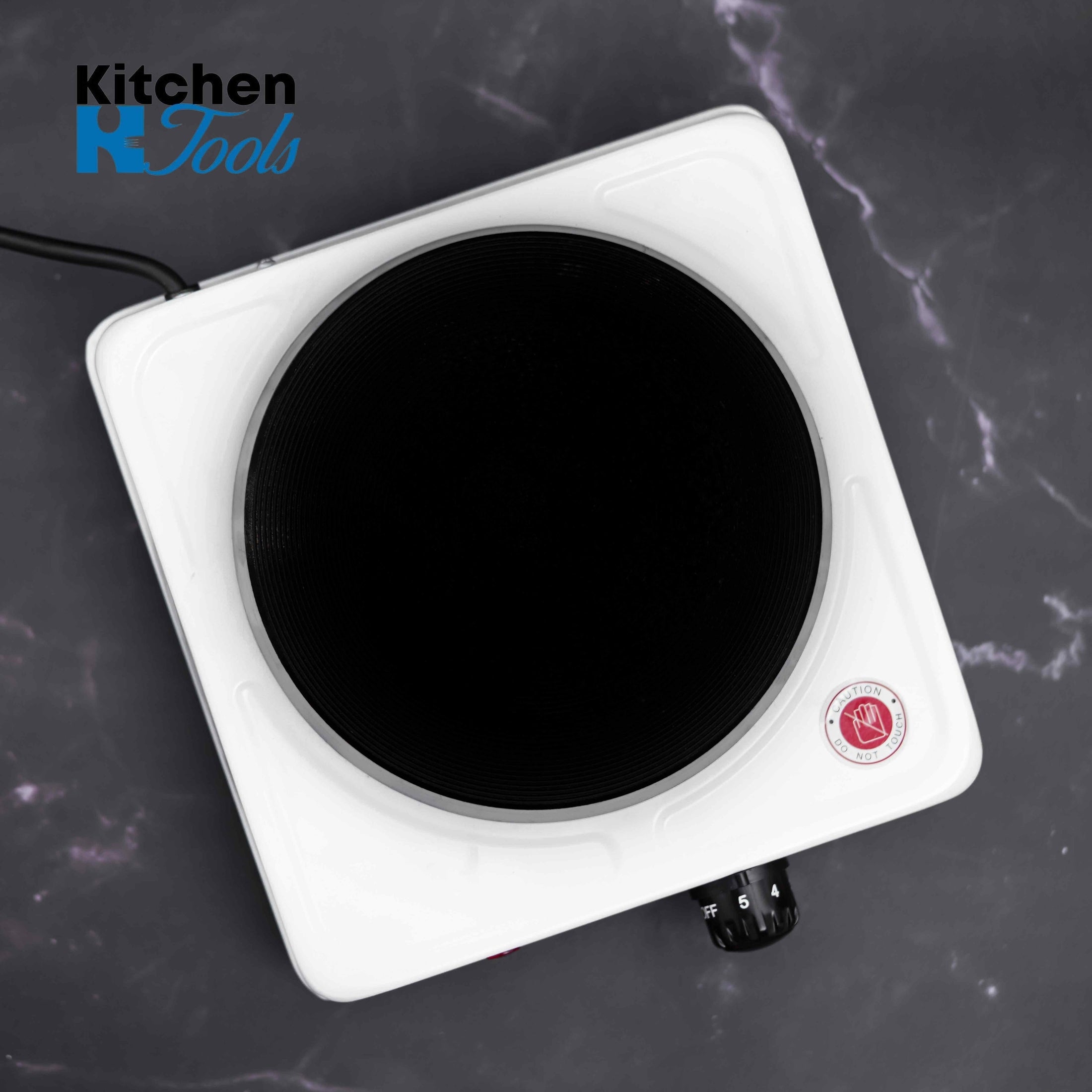 Plita electrica Rosberg 1500W, Alba, Ø185mm