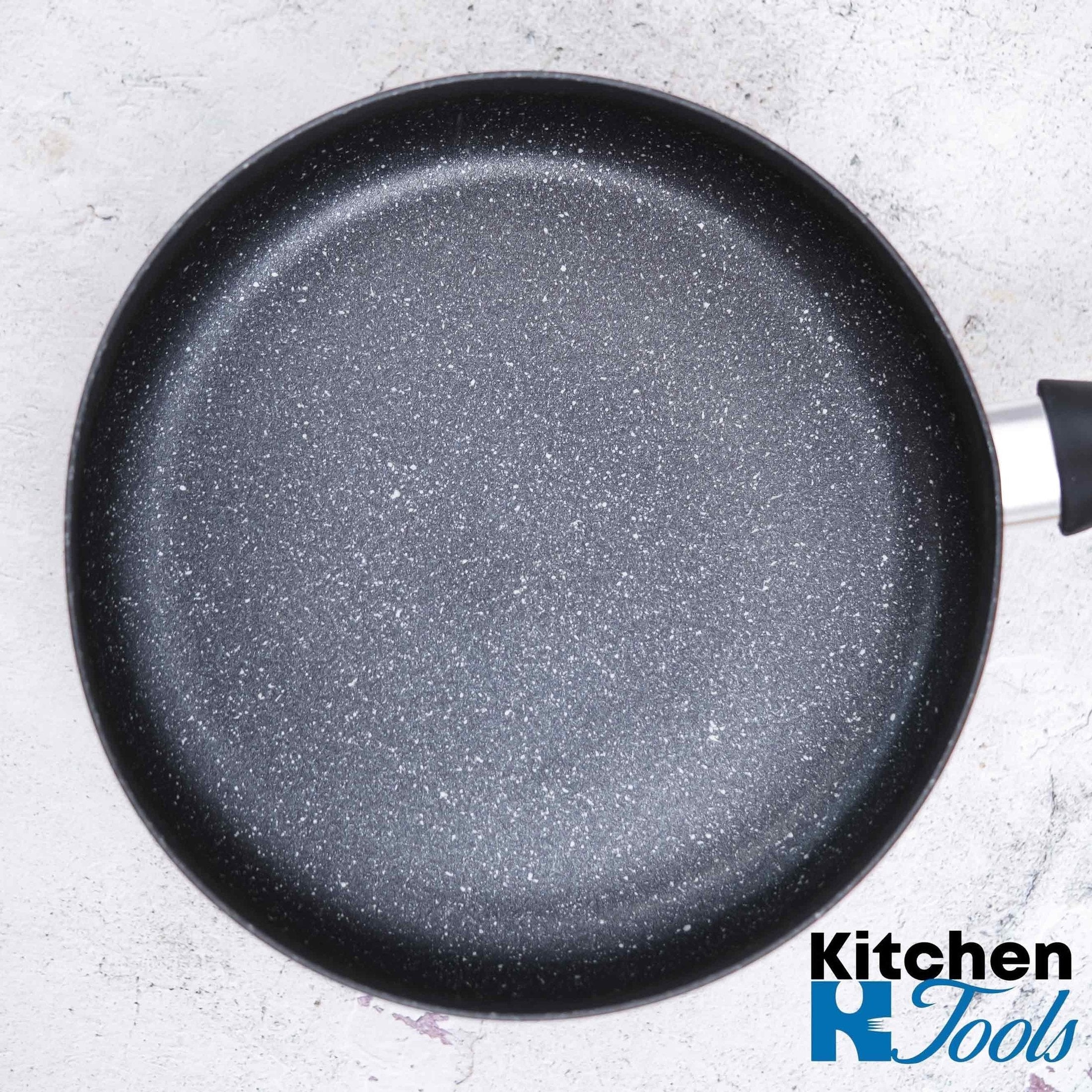 Tigaie aluminiu 24cm, marmorat interior, compatibil inducție