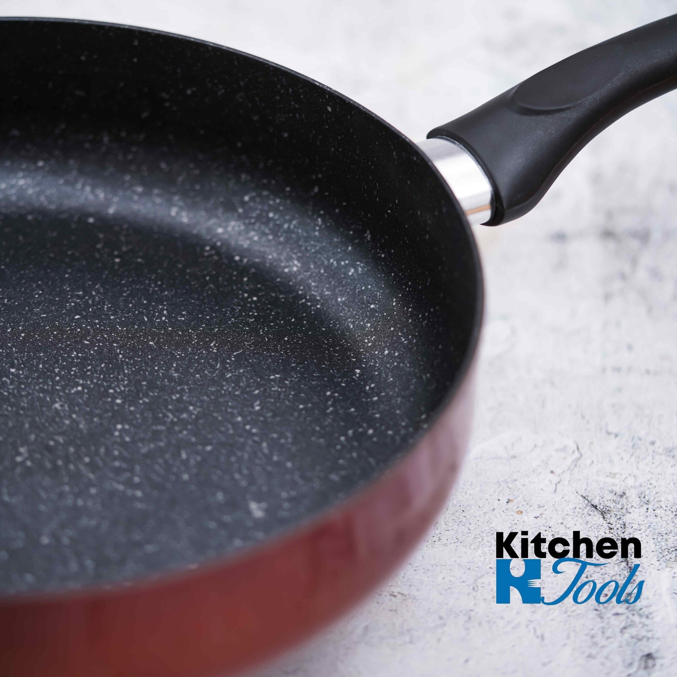 Tigaie aluminiu 24cm, marmorat interior, compatibil inducție