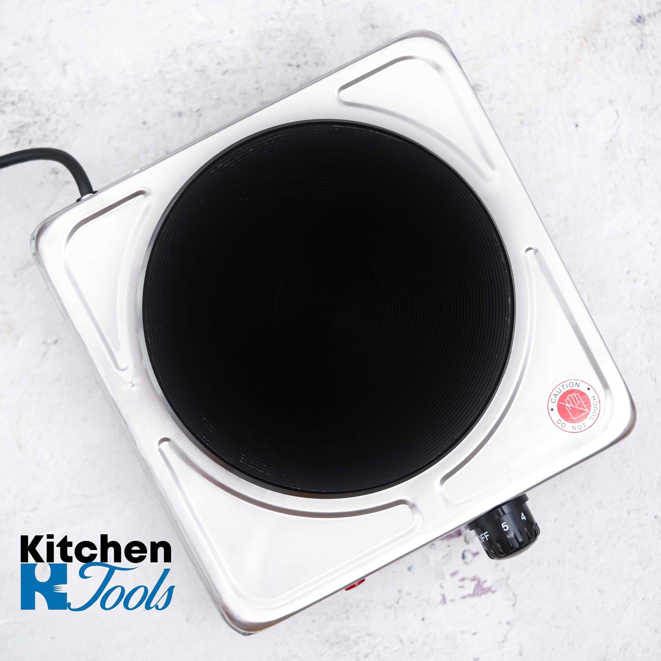 Plita electrica Rosberg 1500W, termostat, culoare silver