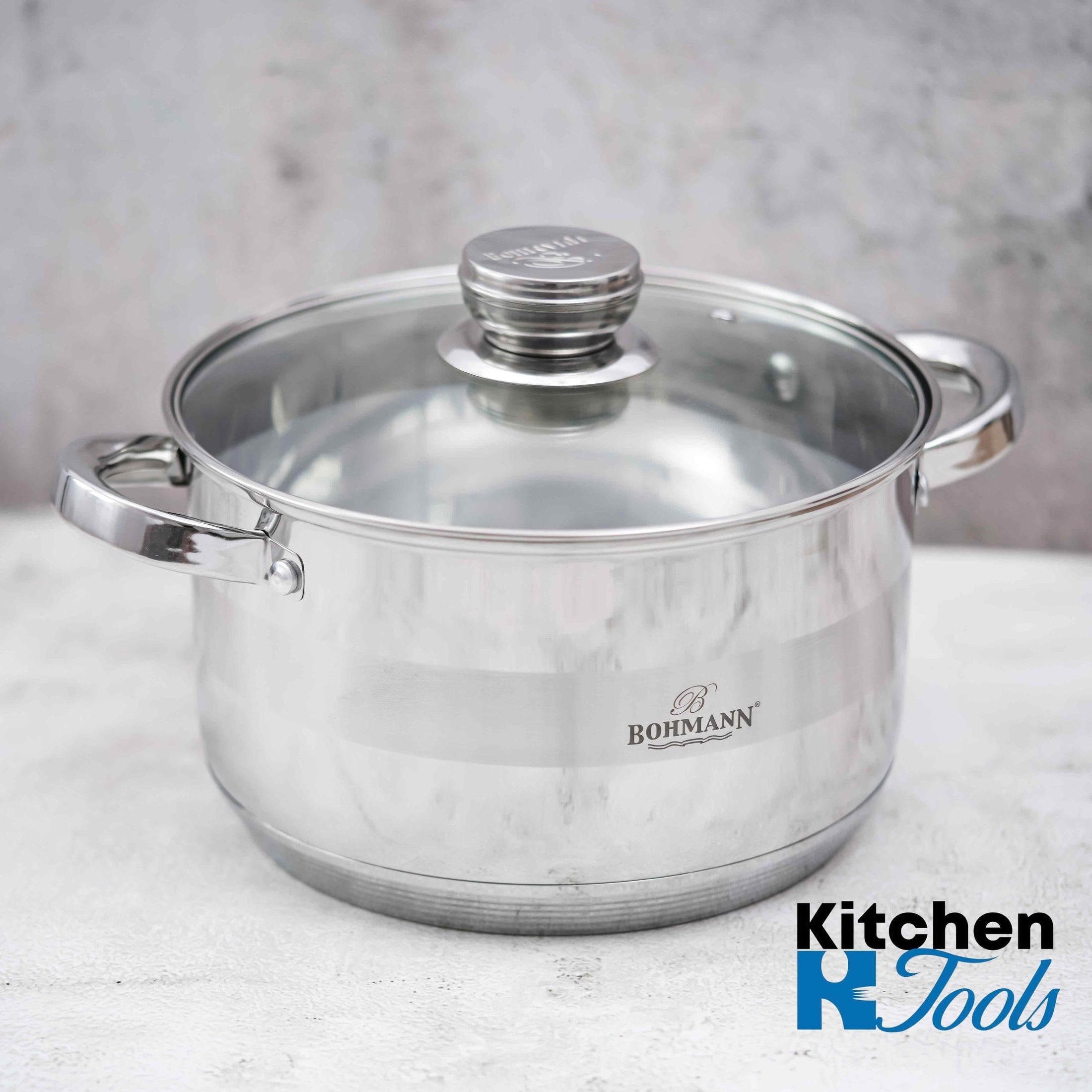 Set Oale Bohmann, Inox, cu Capace de Sticla