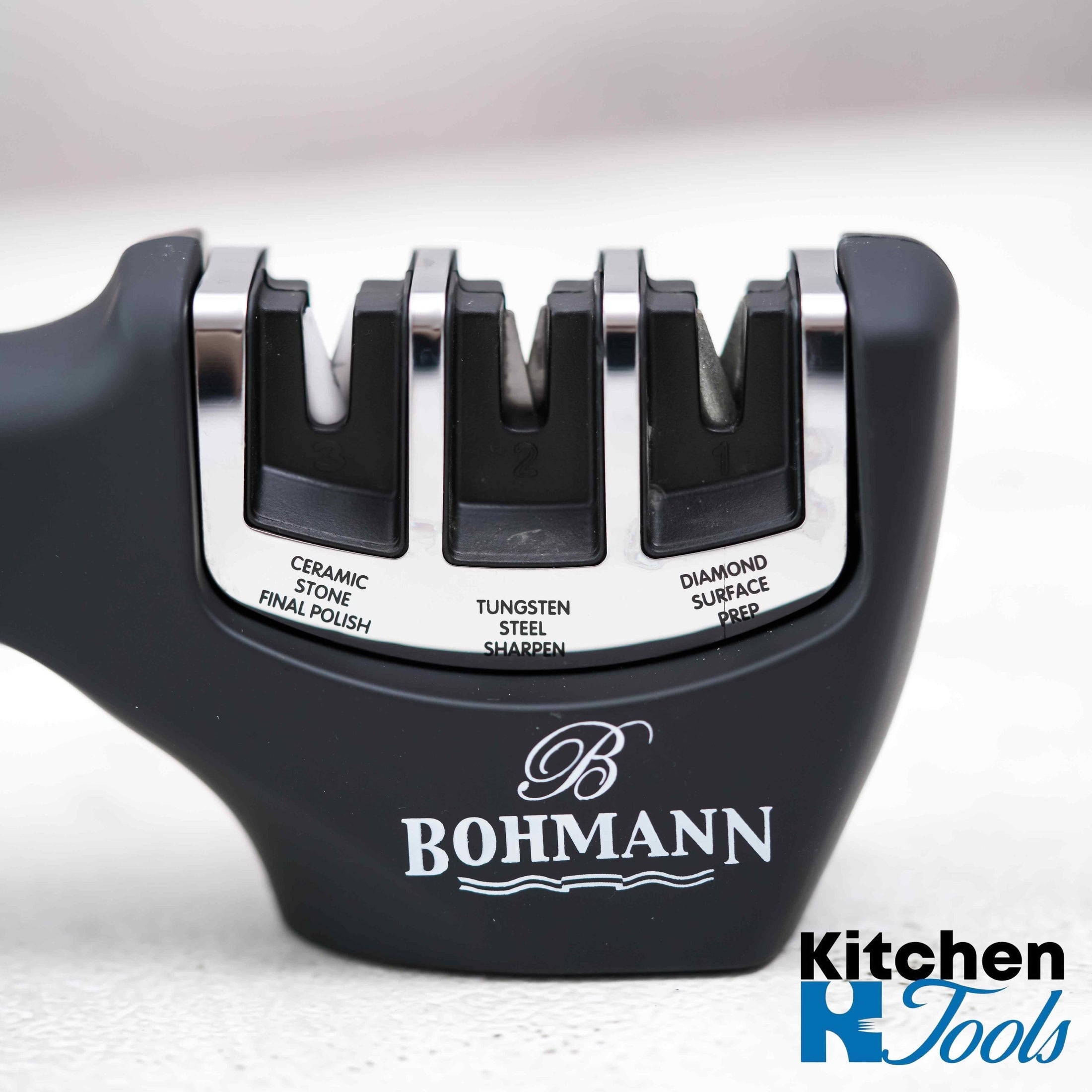 Ascutitor cutite Bohmann 3 in 1, negru