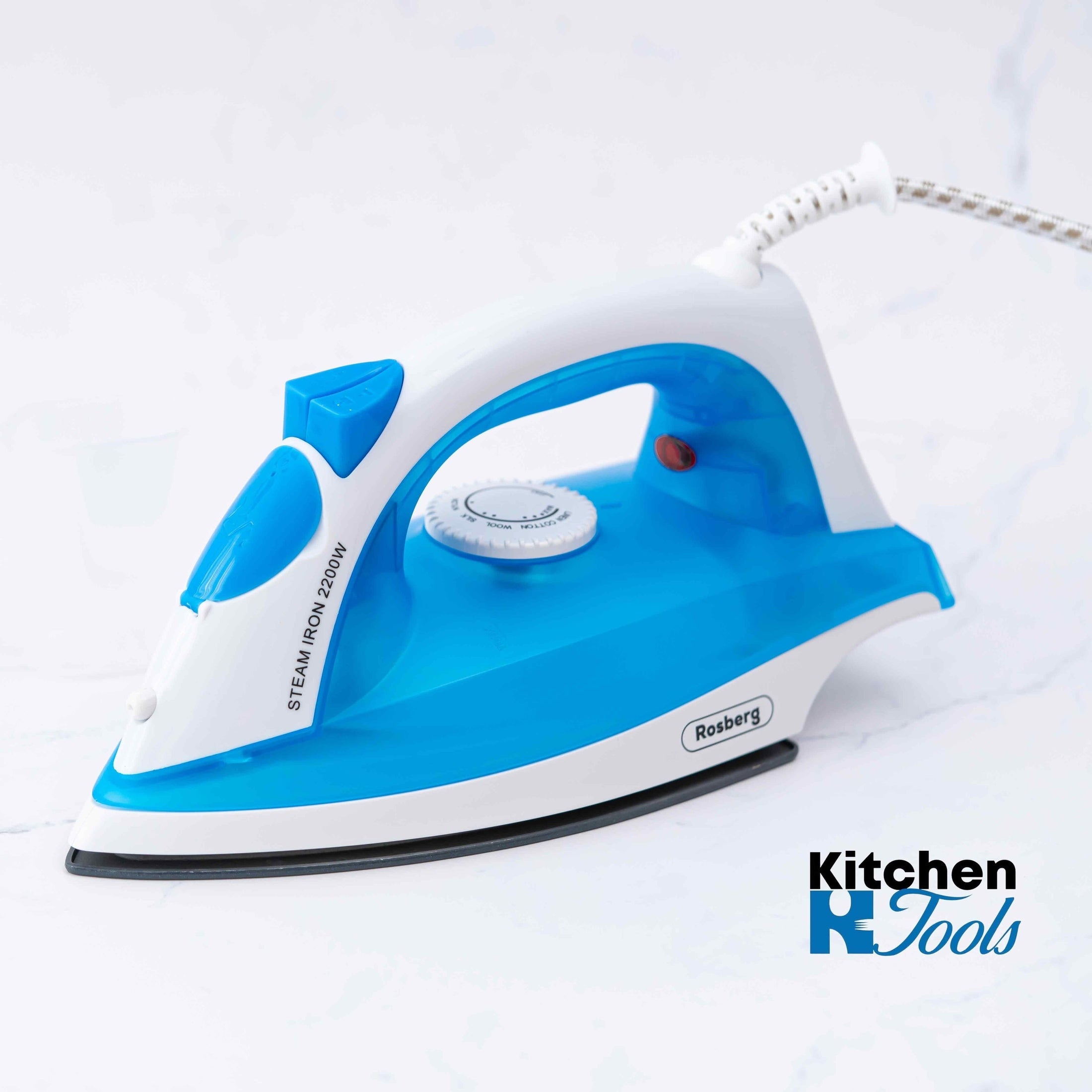 Fier de calcat Rosberg cu abur, talpa teflon, 2200W