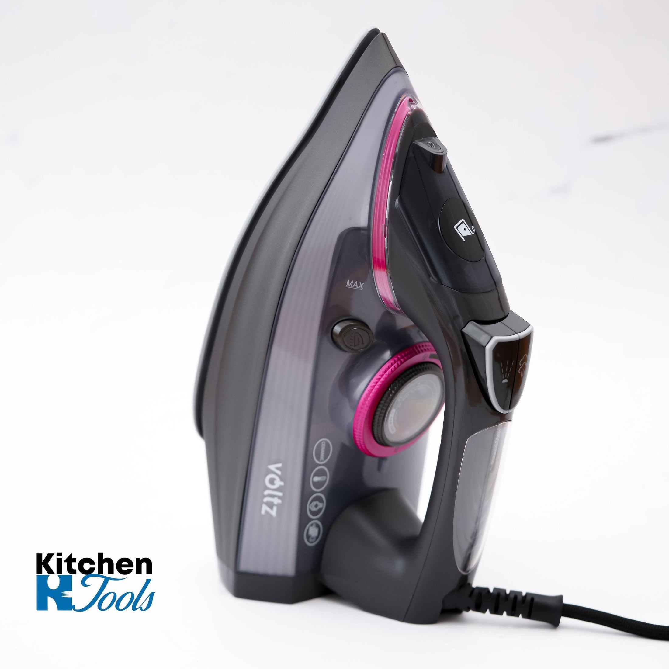 Fier de calcat Voltz cu aburi, 2600W, negru