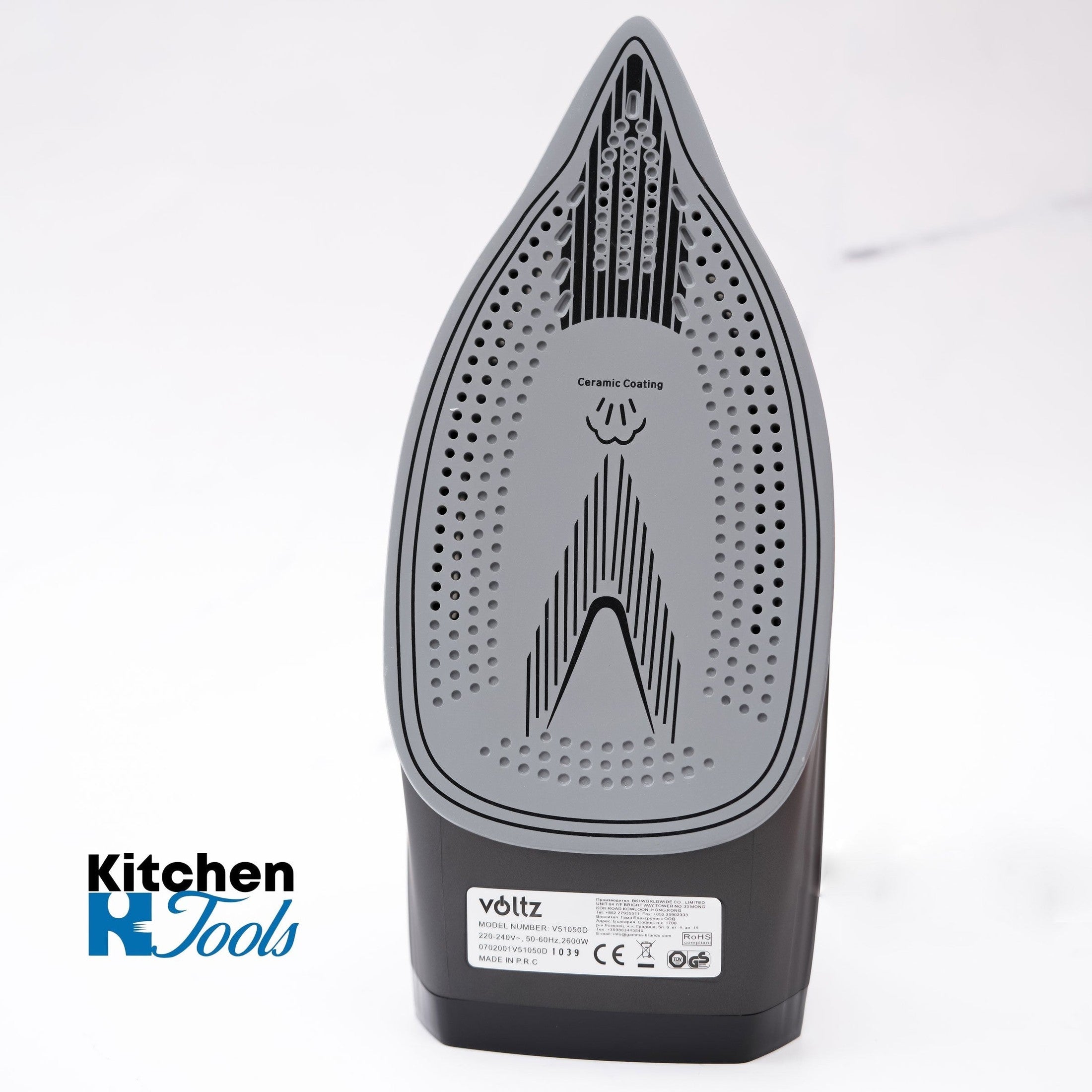 Fier de calcat Voltz cu aburi, 2600W, negru