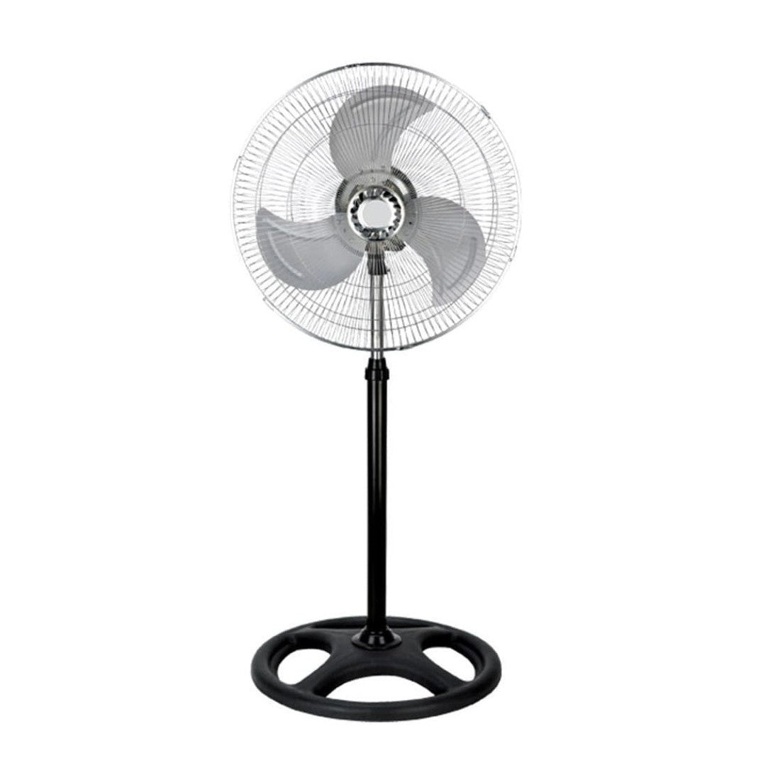Ventilator cu picior 45W, 30cm, negru/gri, elice din metal