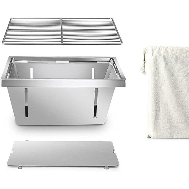 Gratar compact pliabil pentru camping din otel