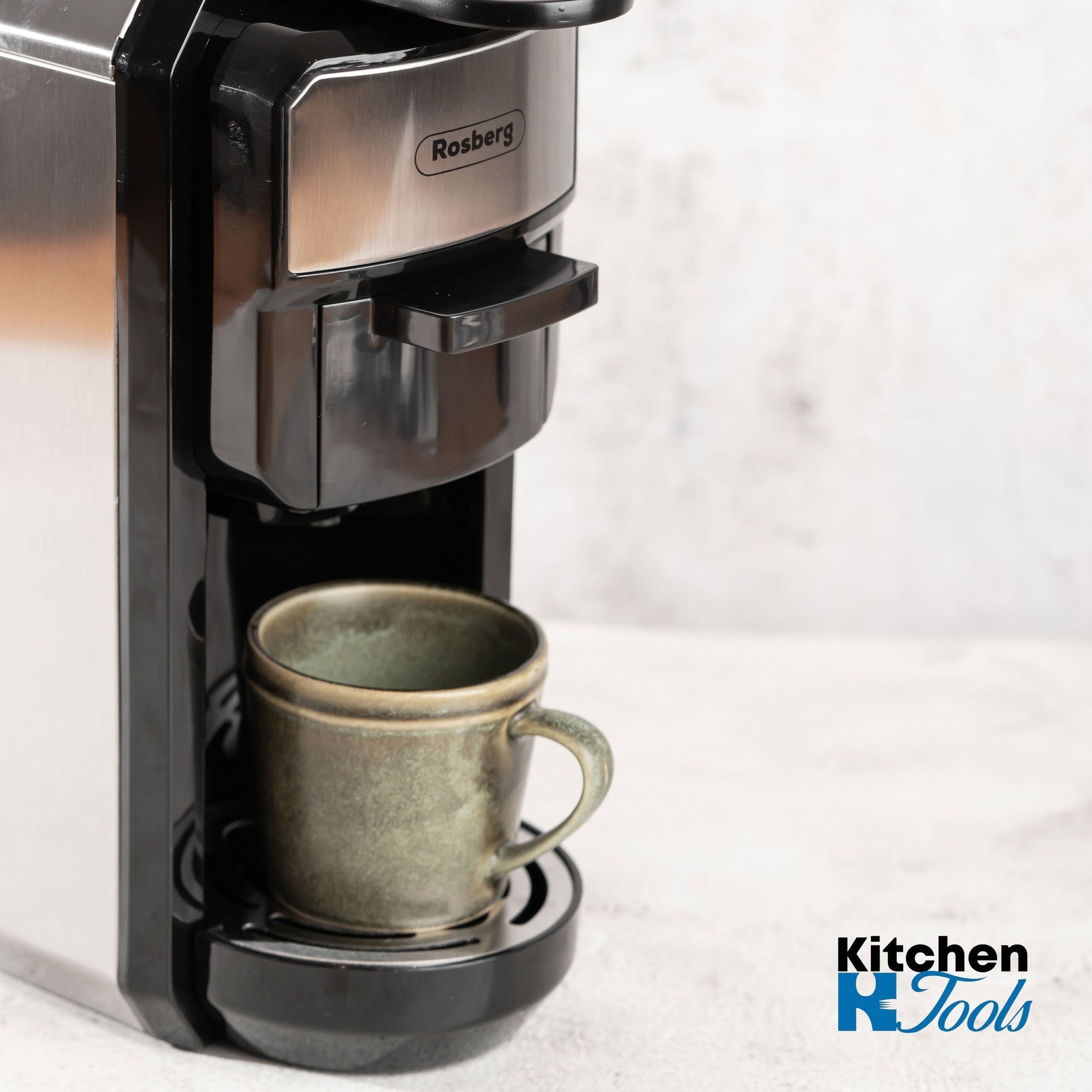 Espressor Rosberg 5 in 1, 1450W, 19 bar, inox