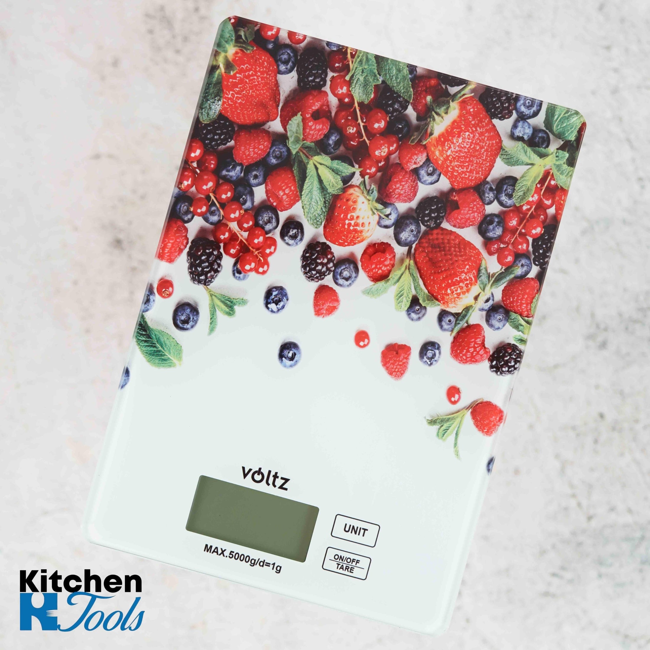 Cantar de bucatarie Voltz, sticla, 5kg, Fructe