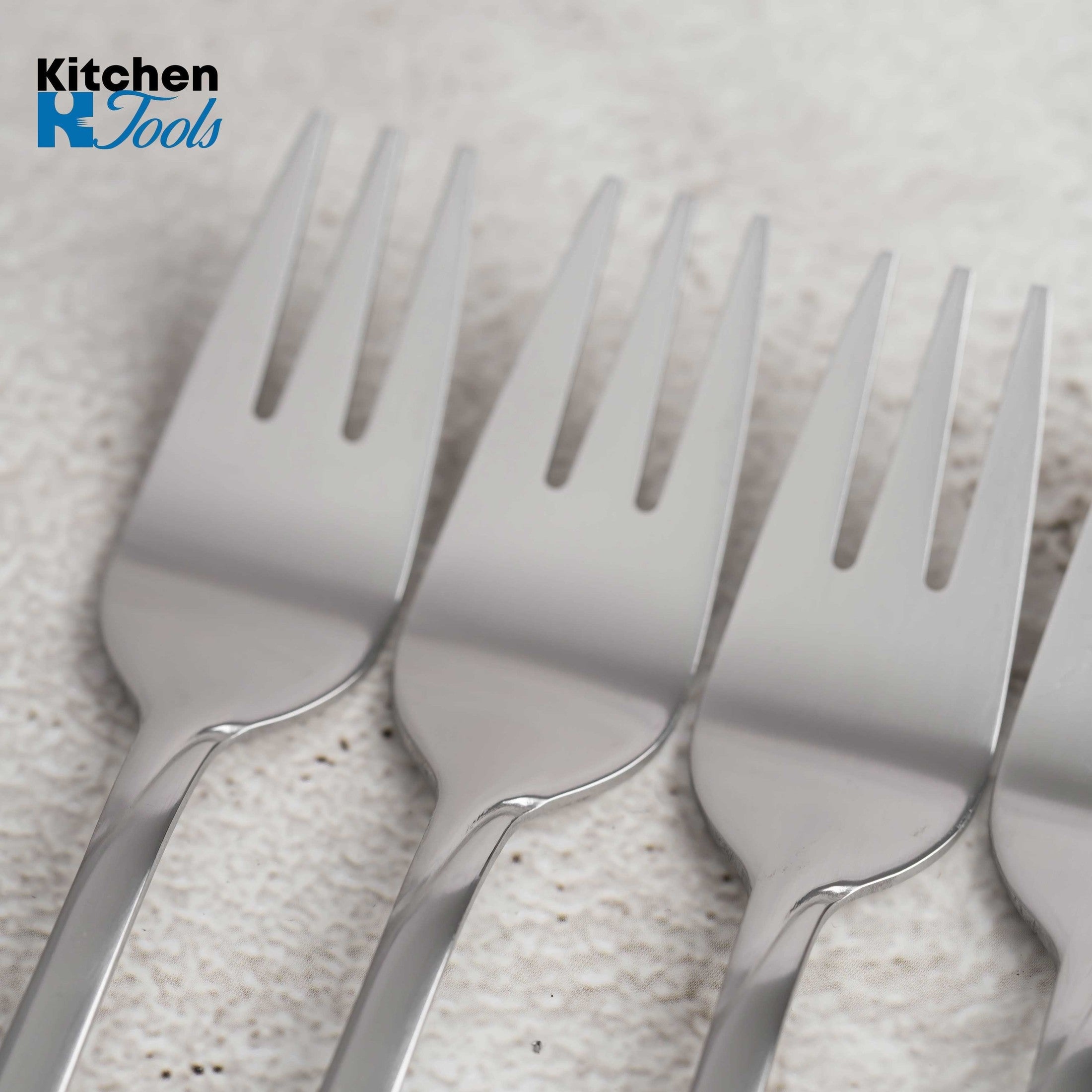 Set 6 furculițe desert, oțel inoxidabil lucios