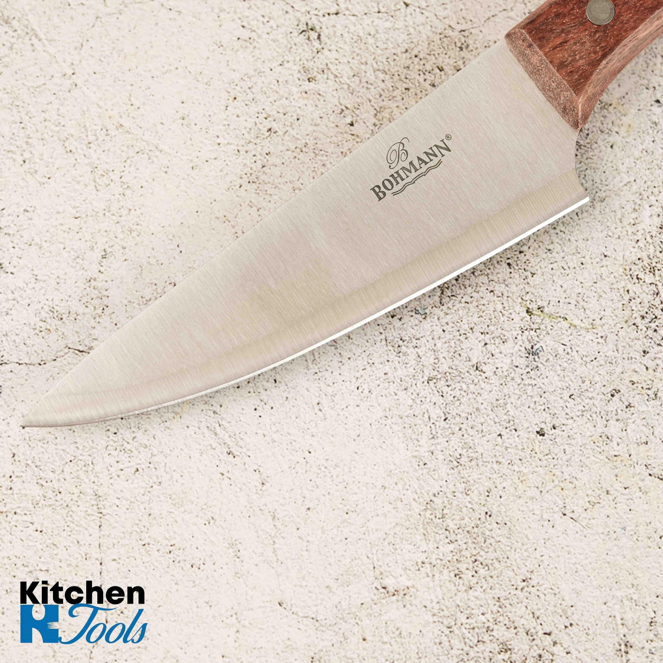 Cuțit bucătar inox și lemn Bohmann, 16cm