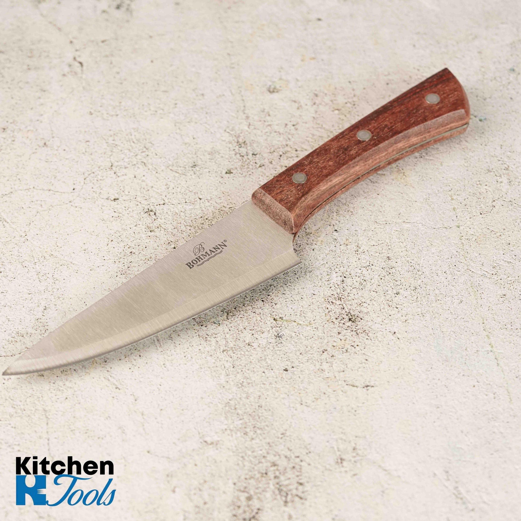 Cuțit bucătar inox și lemn Bohmann, 16cm