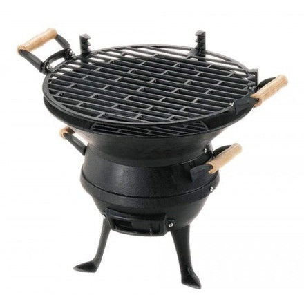 Gratar fonta 35 cm cu 3 picioare pentru camping