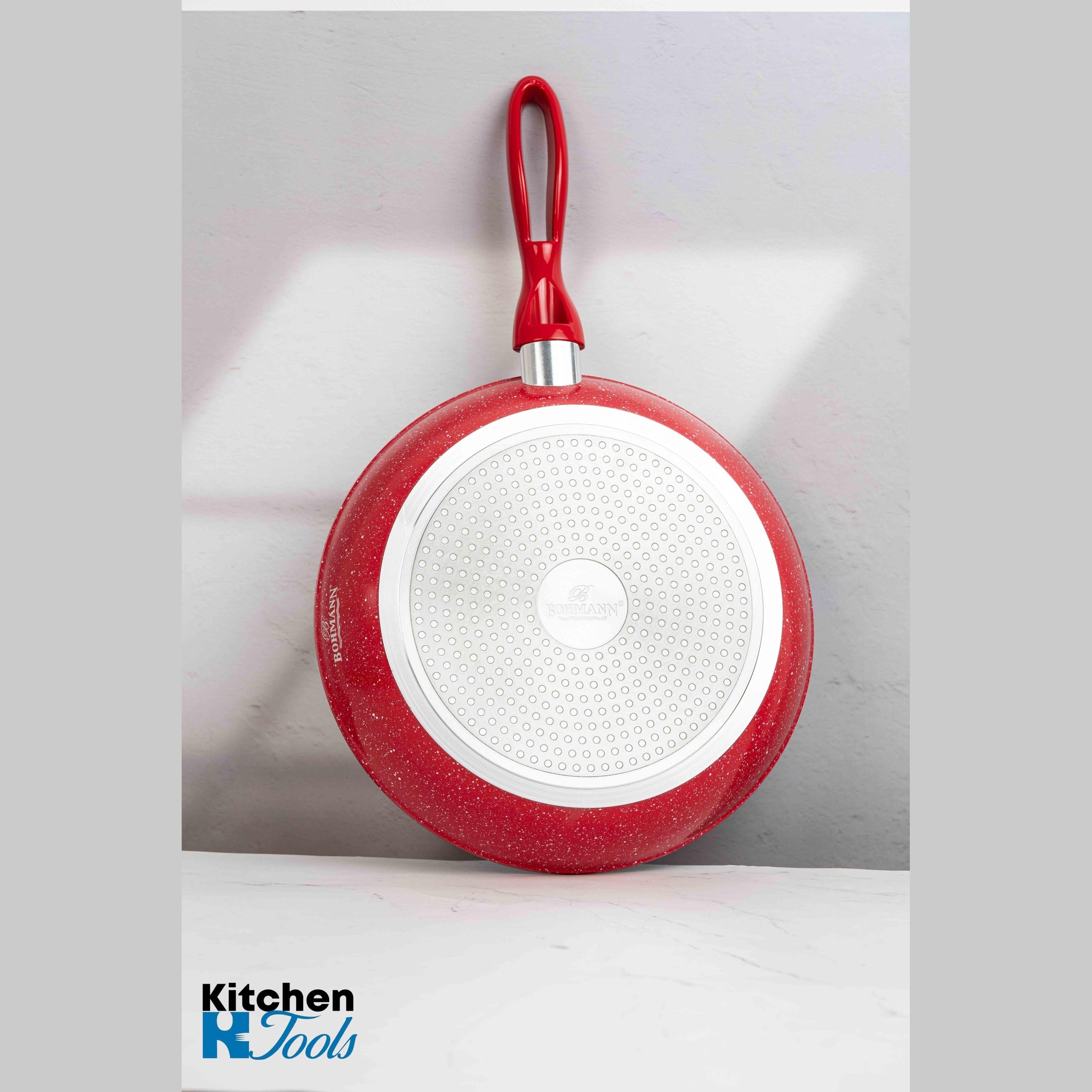 Tigaie Bohmann roșie marmorată 24x4.8cm