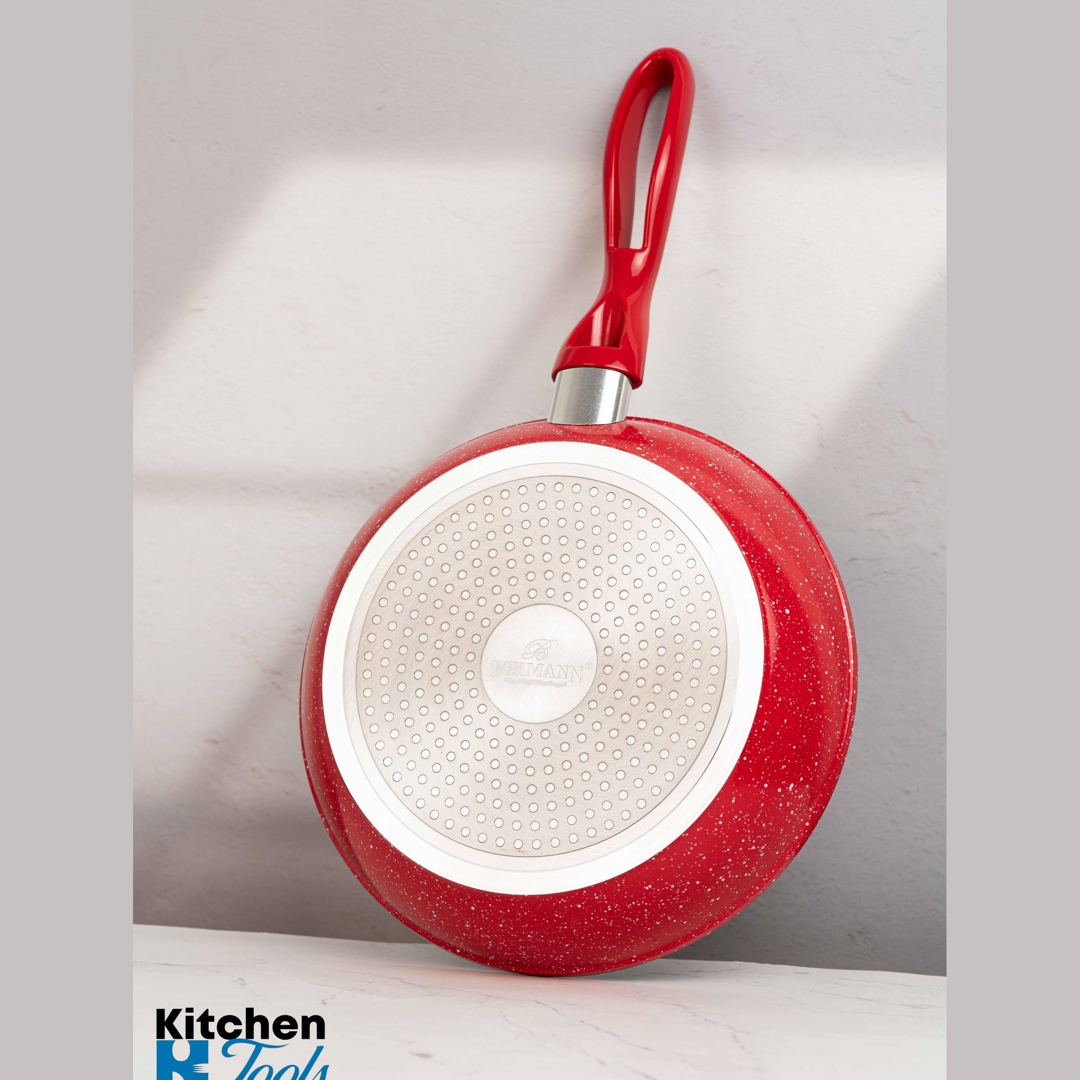 Tigaie Bohmann roșie marmorată 24x4.8cm